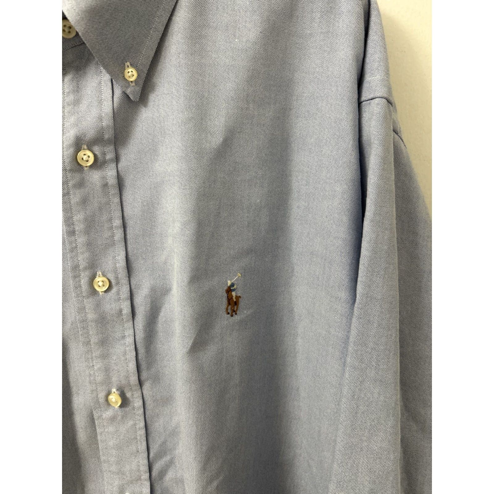 Polo Ralph Lauren VTG Polo Ralph Lauren Shirt Mens 18 Regular Classic Button-Down Long Sleeve Blue Oxford Button-Up Polo Pony Logo Slimming All Seasons Casual Size US XXL / EU 58 / 5 - 6 Thumbnail