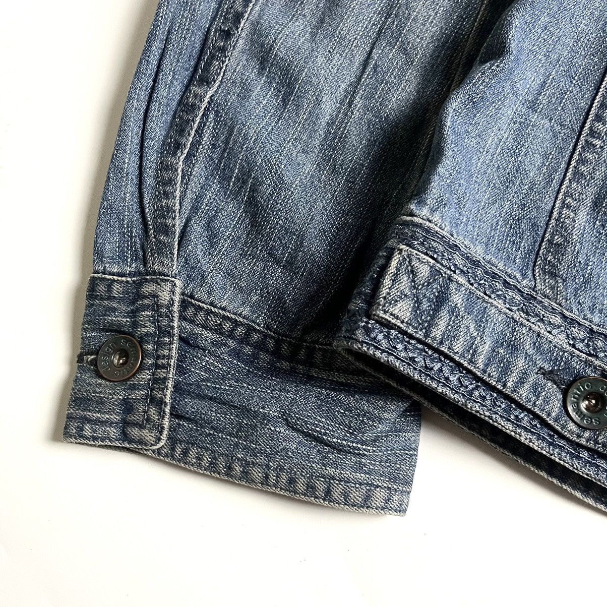 Japanese Brand Semantic Unique Pattern double zipper denim jacket Size US S / EU 44-46 / 1 - 7 Thumbnail