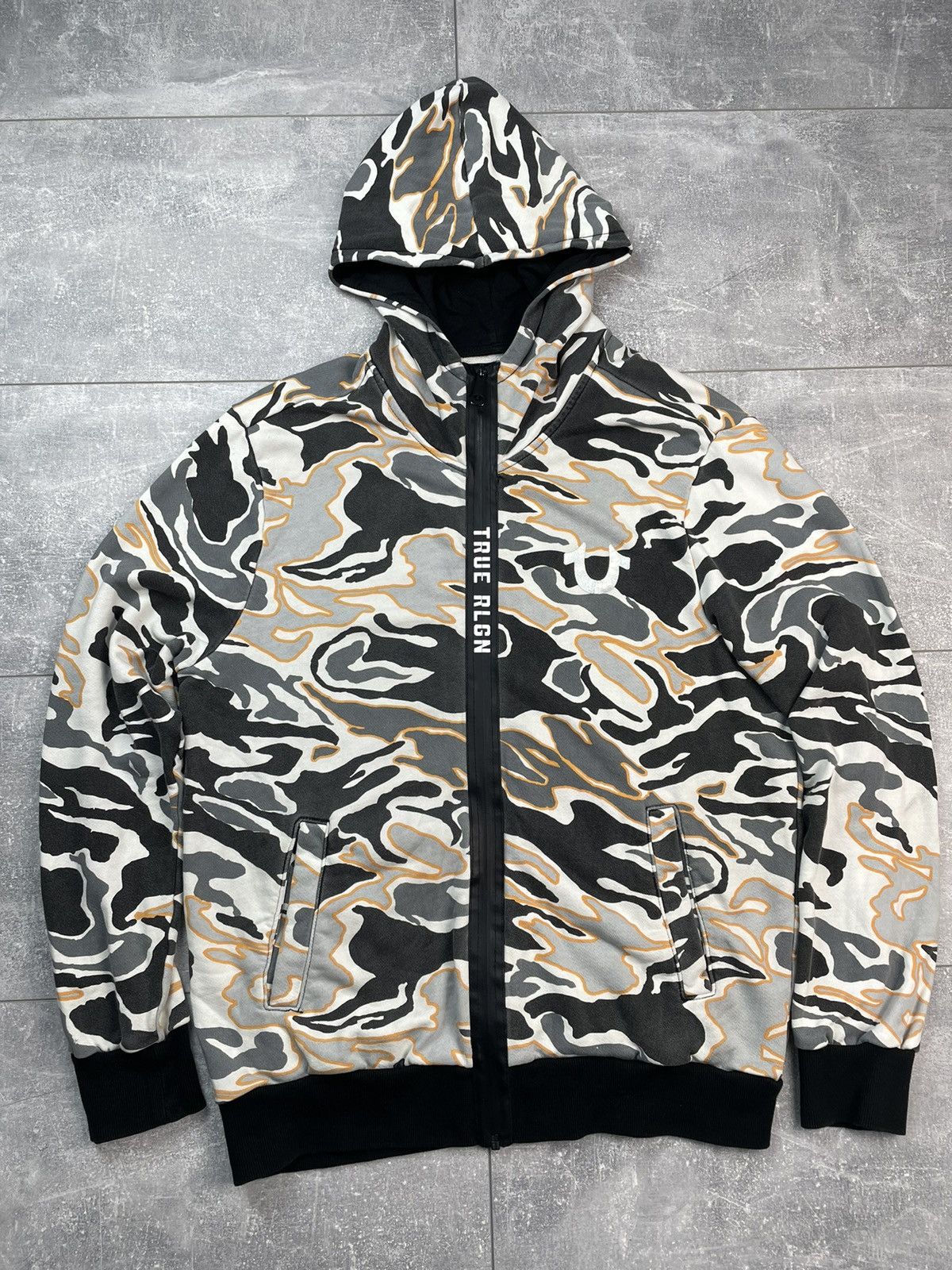 True Religion True Religion Camo Zip Hoodie Size US L / EU 52-54 / 3 - 3 Thumbnail