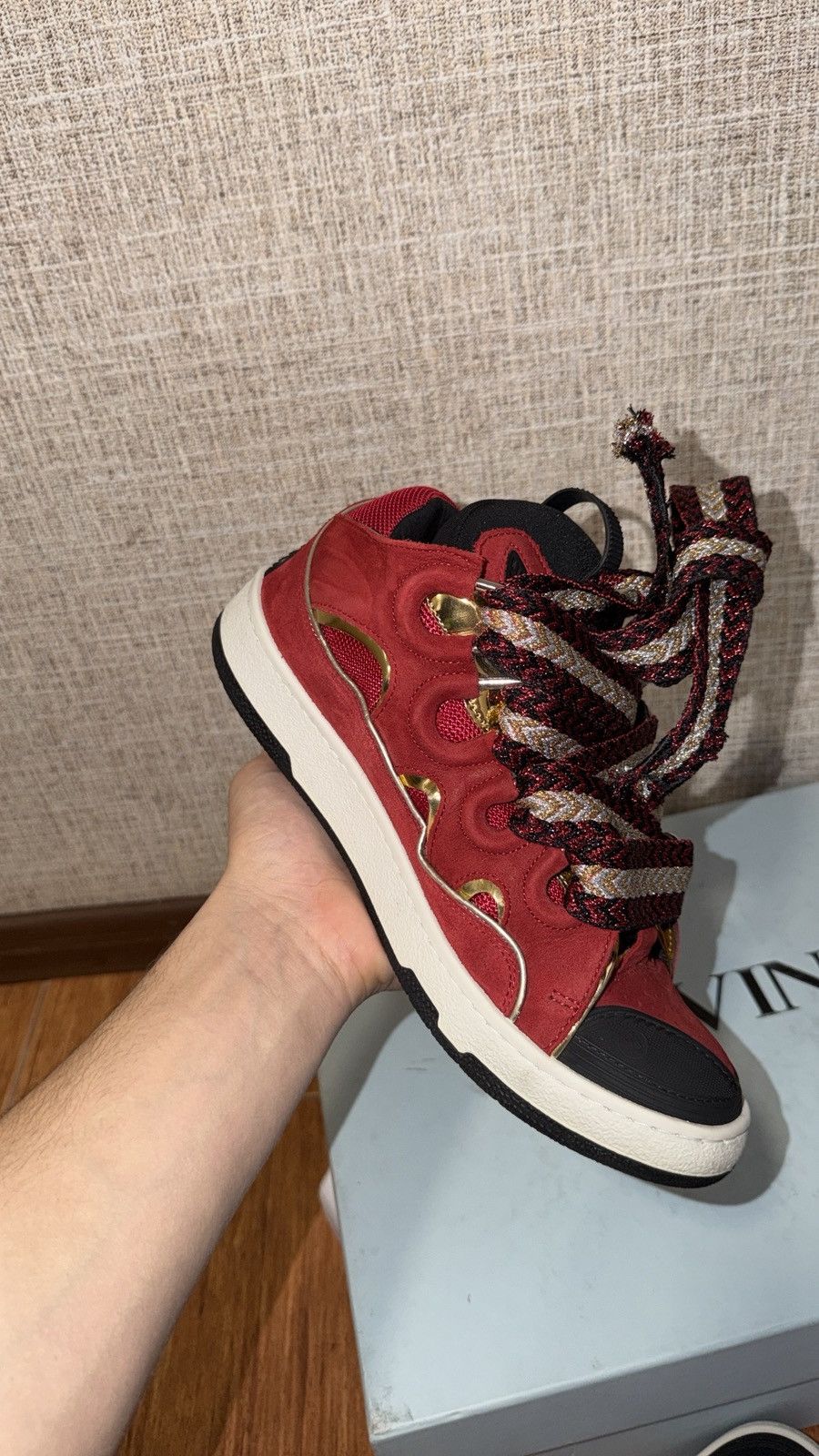 Lanvin LANVIN CURB “RED GOLD” GRAFFITI Size US 9 / EU 42 - 5 Thumbnail