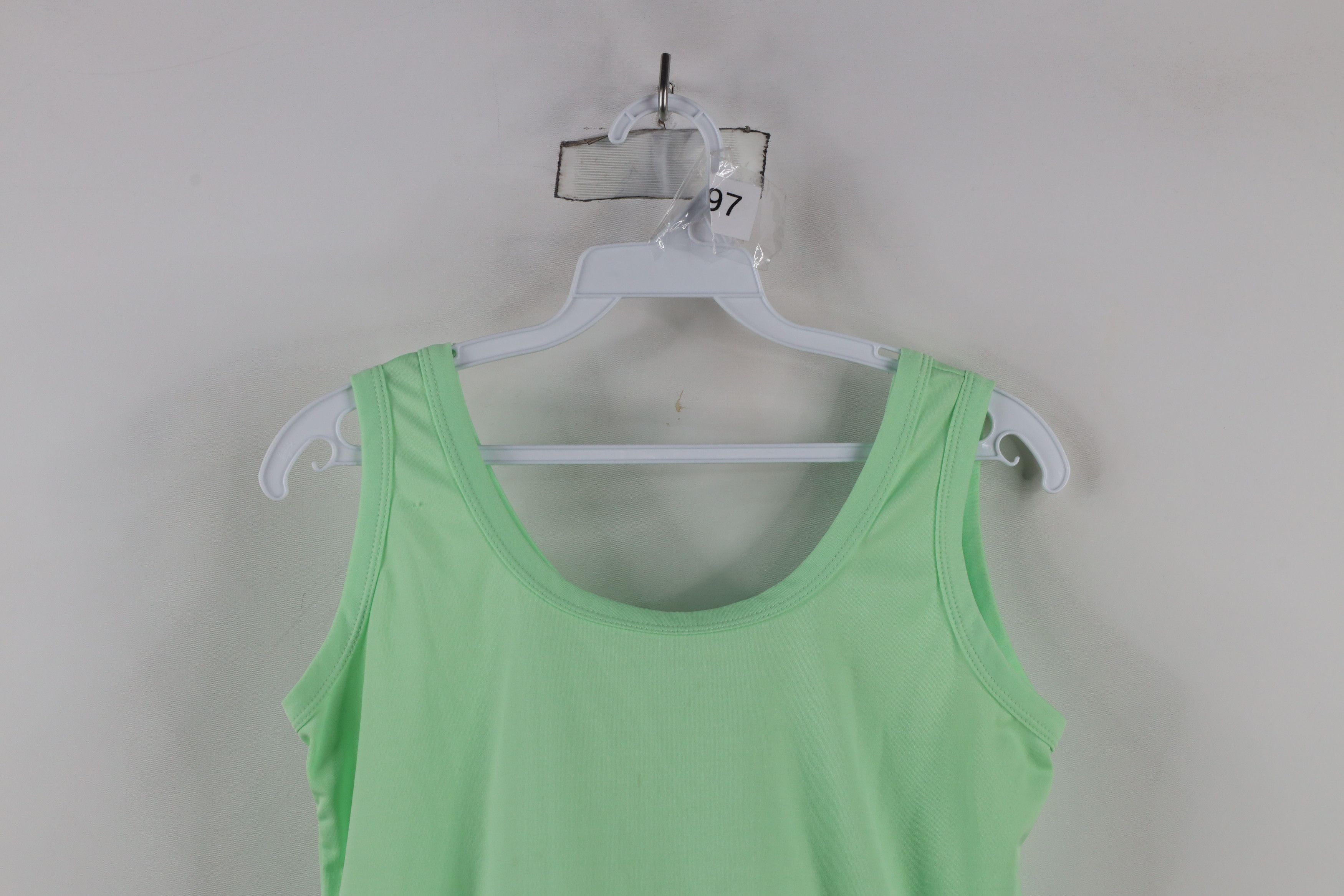 Vintage Vintage 70s Streetwear Babydoll Knit Tank Top T-Shirt Lime Size L / US 10 / IT 46 - 2 Thumbnail