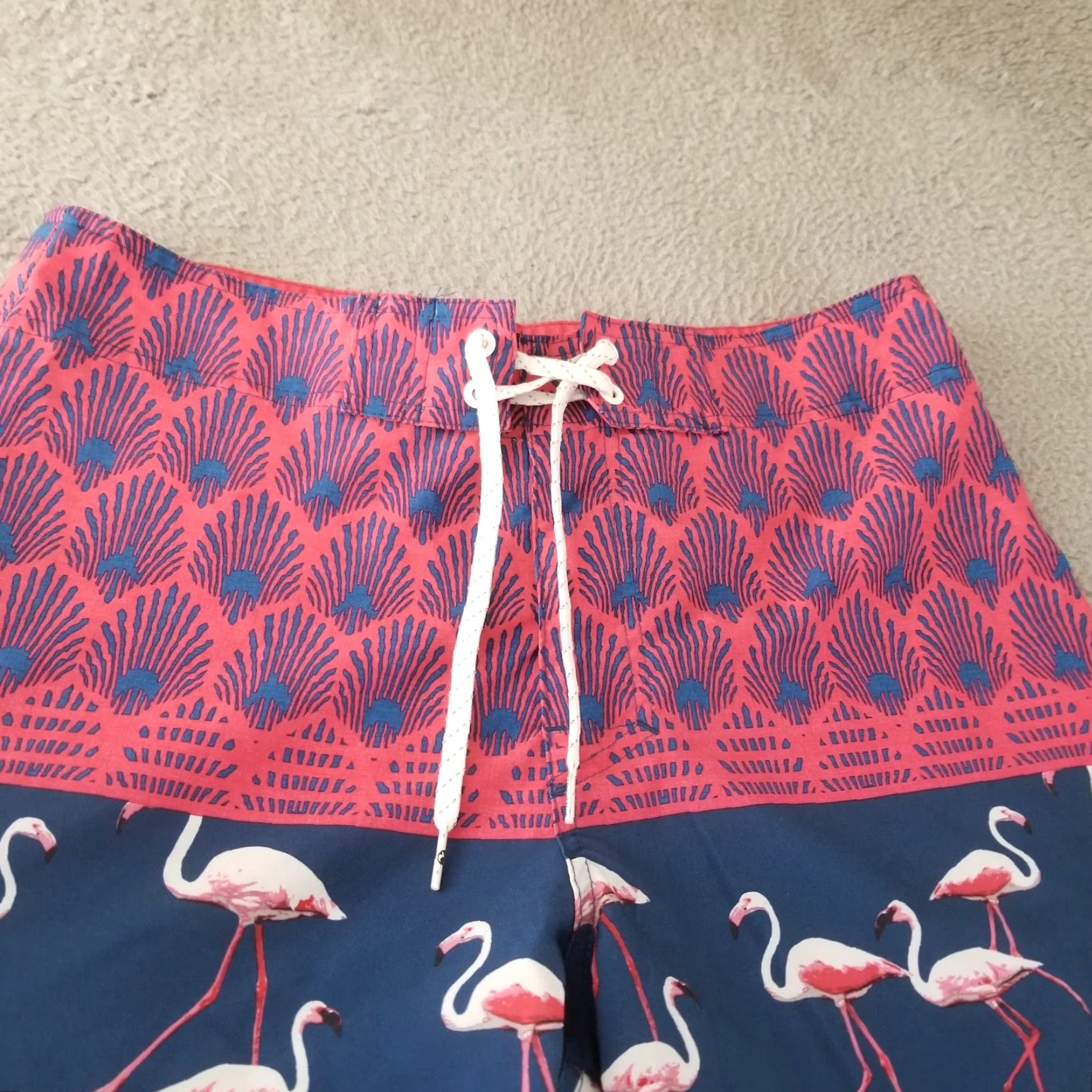 Vintage Ocean Current Swim Trunks Mens 32 Flamingo Surf Bathing Suit Board Shorts Size US 32 / EU 48 - 4 Thumbnail