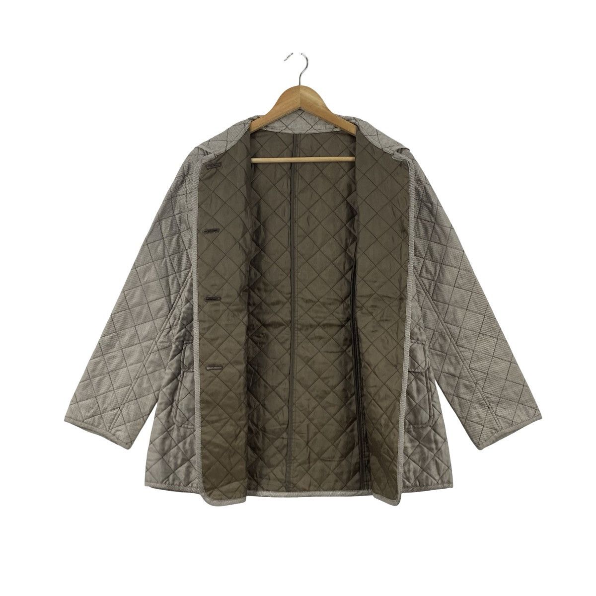 Longchamp LONGCHAMP QUILTED Check Pattern Button Jacket Women’s Size M / US 6-8 / IT 42-44 - 7 Thumbnail