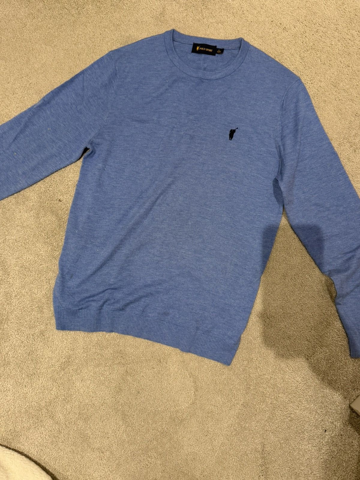 Polo Ralph Lauren polo sport blue sweater Size L / US 10 / IT 46 - 2 Thumbnail
