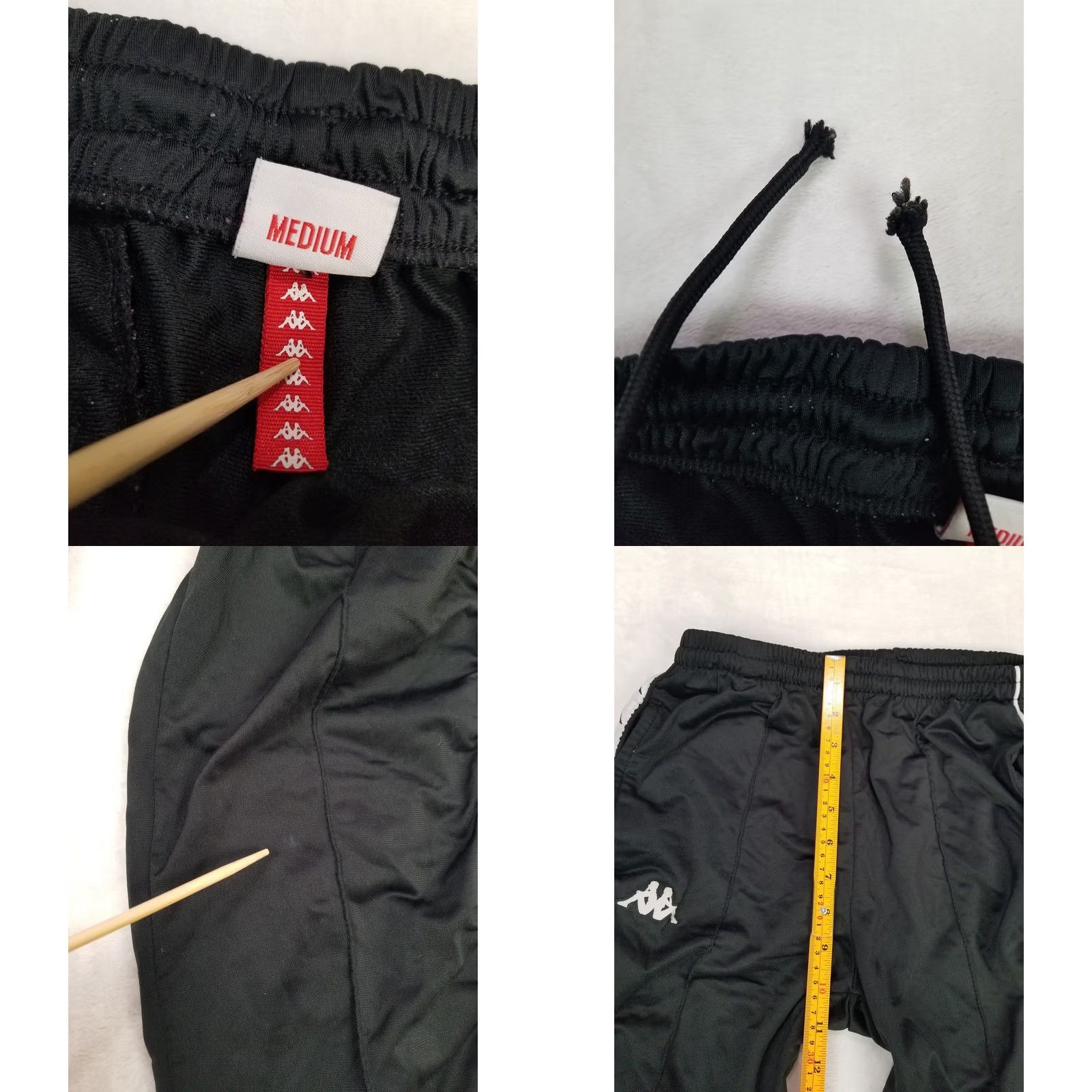 Kappa Kappa Black Track Pants Unisex Medium Jogger Classic Pants Athletic Size US 31 - 8 Thumbnail