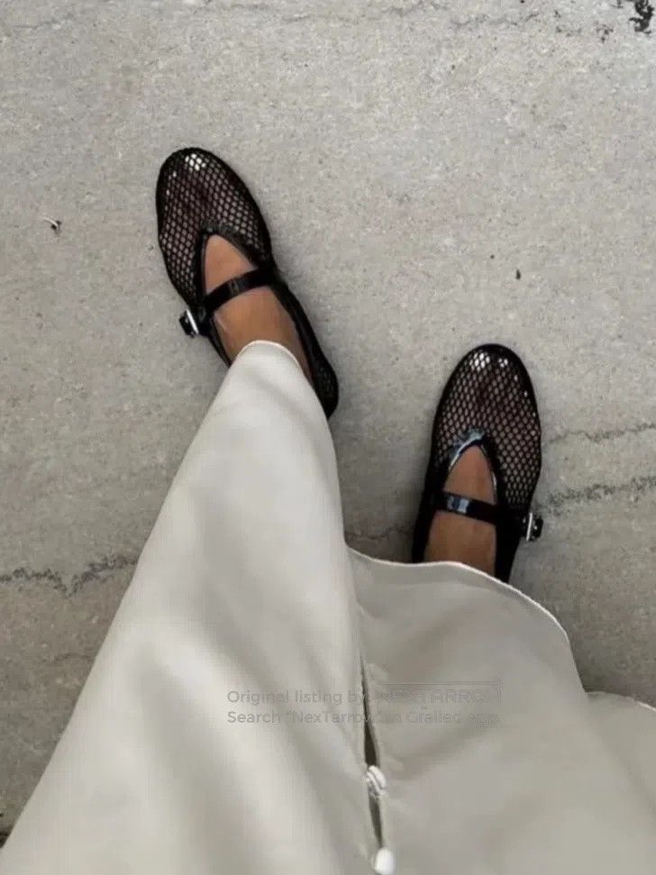 Alaia Alaia Mary Jane Single Shoes, Fishnet Shoes Size US 6.5 / IT 36.5 - 2 Thumbnail