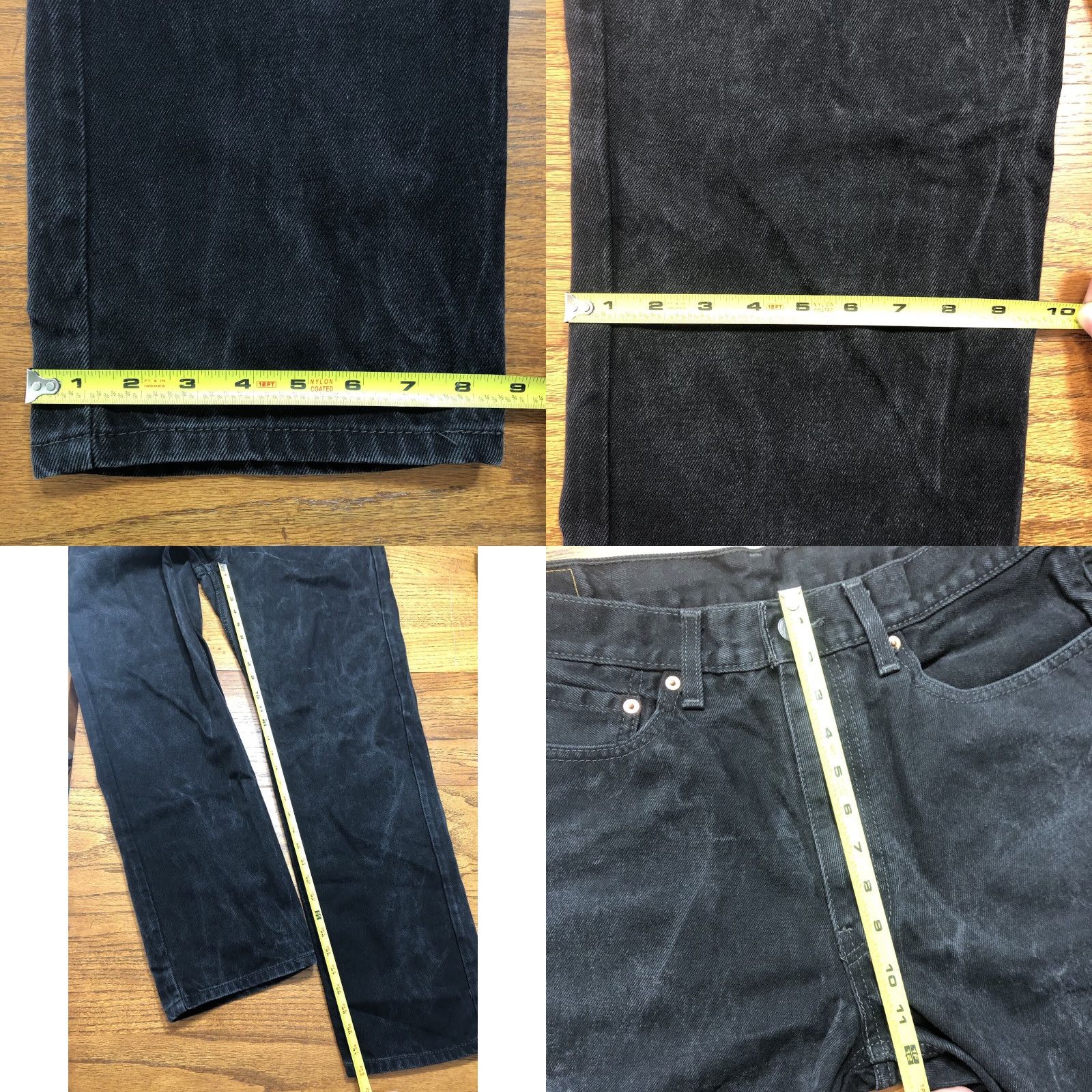 Levi's VINTAGE Levi's Jeans 550 Mens 34x32 Black Denim Tapered 80s 90s Grunge Casual Mens Size US 34 / EU 50 - 8 Thumbnail
