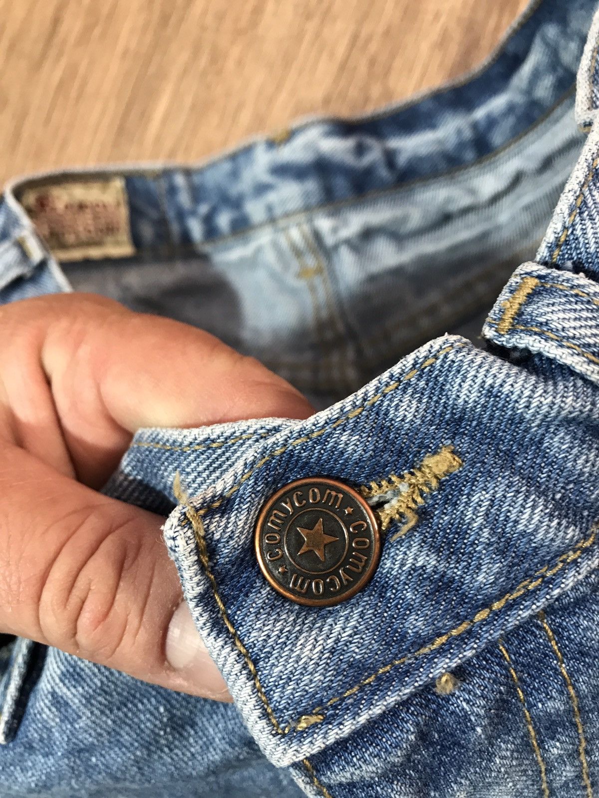 Vintage Vintage Big Flare Denim Pants Jeans Size 29" - 9 Thumbnail
