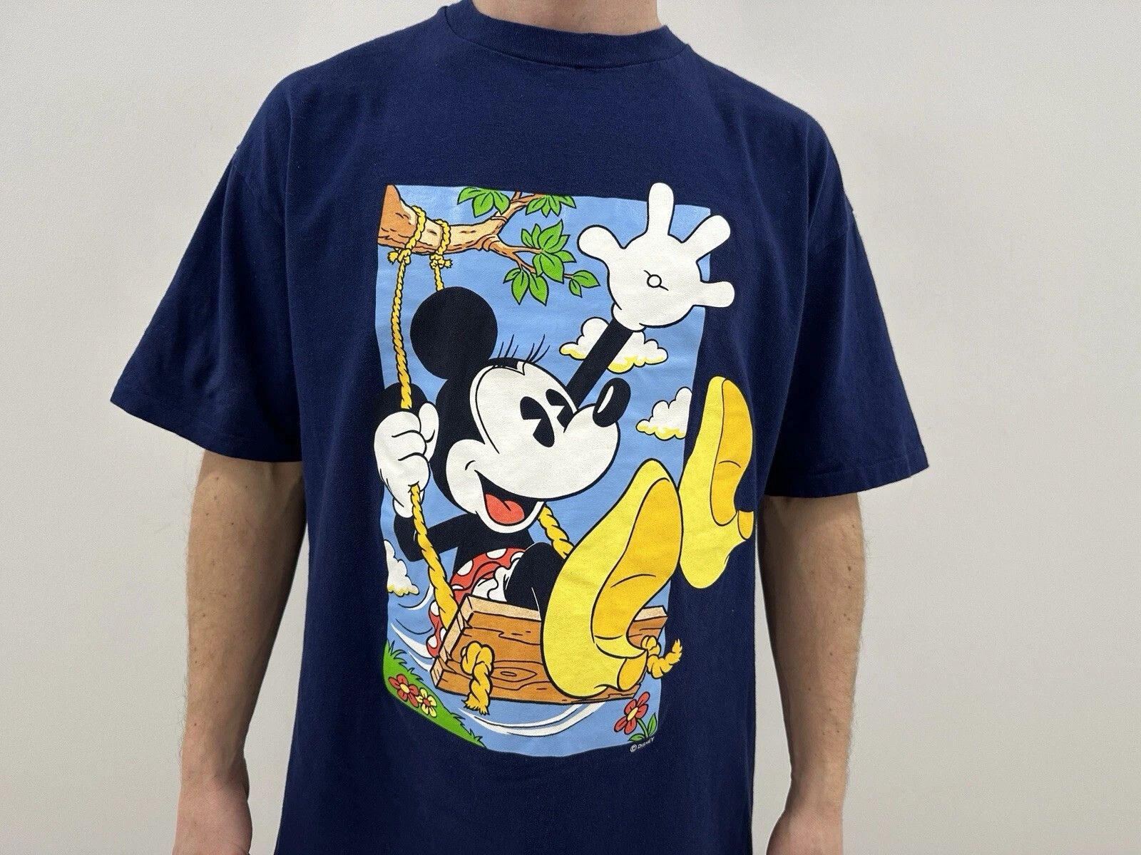 Hanes Vintage Hanes 1990s Shirt Mickey Mouse Disney Single Stitch Size US XL / EU 56 / 4 - 3 Thumbnail