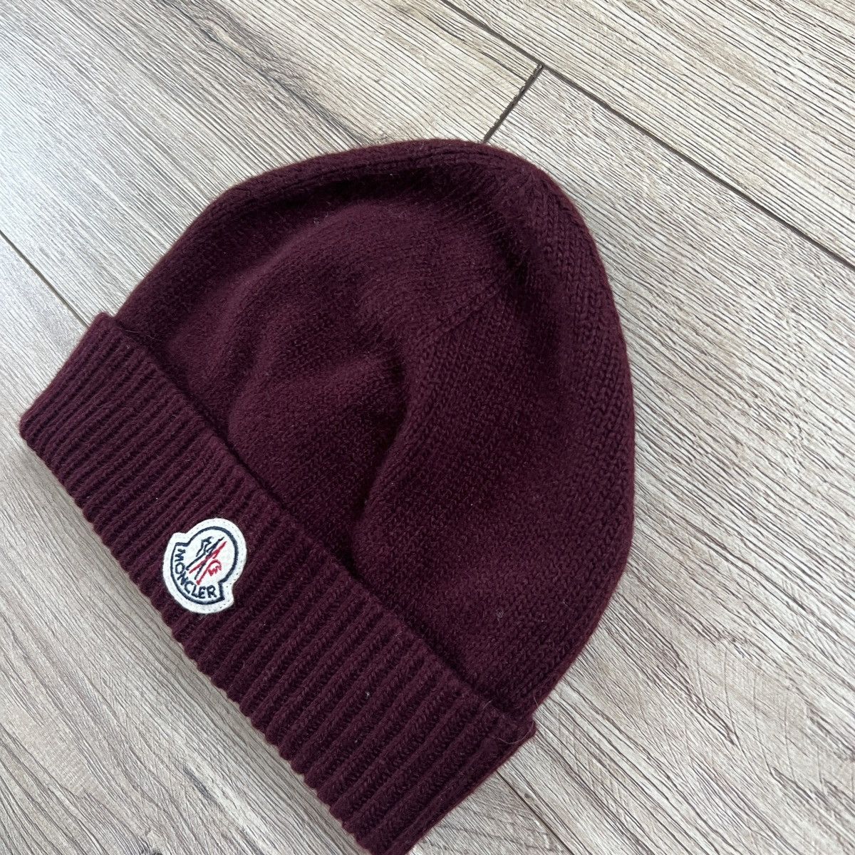Moncler Moncler Wool Beanie Hat Burgundy Size ONE SIZE - 2 Thumbnail