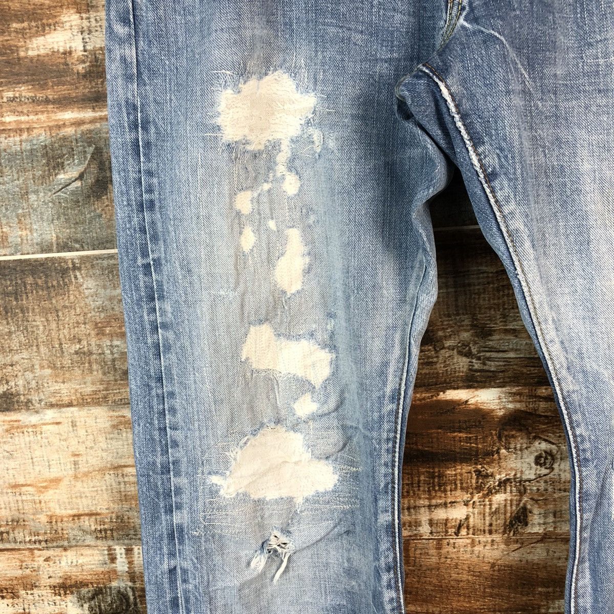The Superior Labor DL The Superior Labor selvedge Distressed Denim Pants #A2445 Size US 32 / EU 48 - 9 Thumbnail
