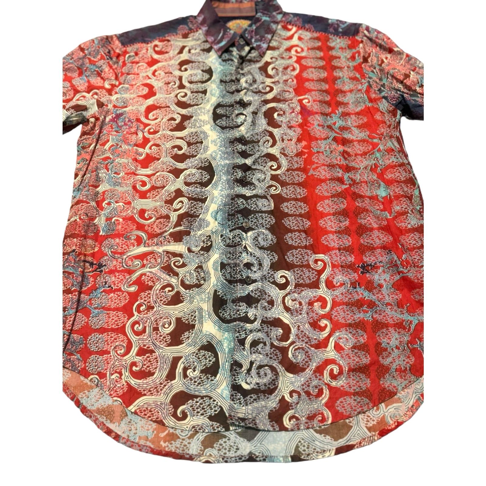 Robert Graham Robert Graham Mystic Long Sleeve Shirt - Classic Fit L Men Button-Up Collared Geometric Multicolor Cotton Silk Woolen? Wait. Size US L / EU 52-54 / 3 - 2 Thumbnail