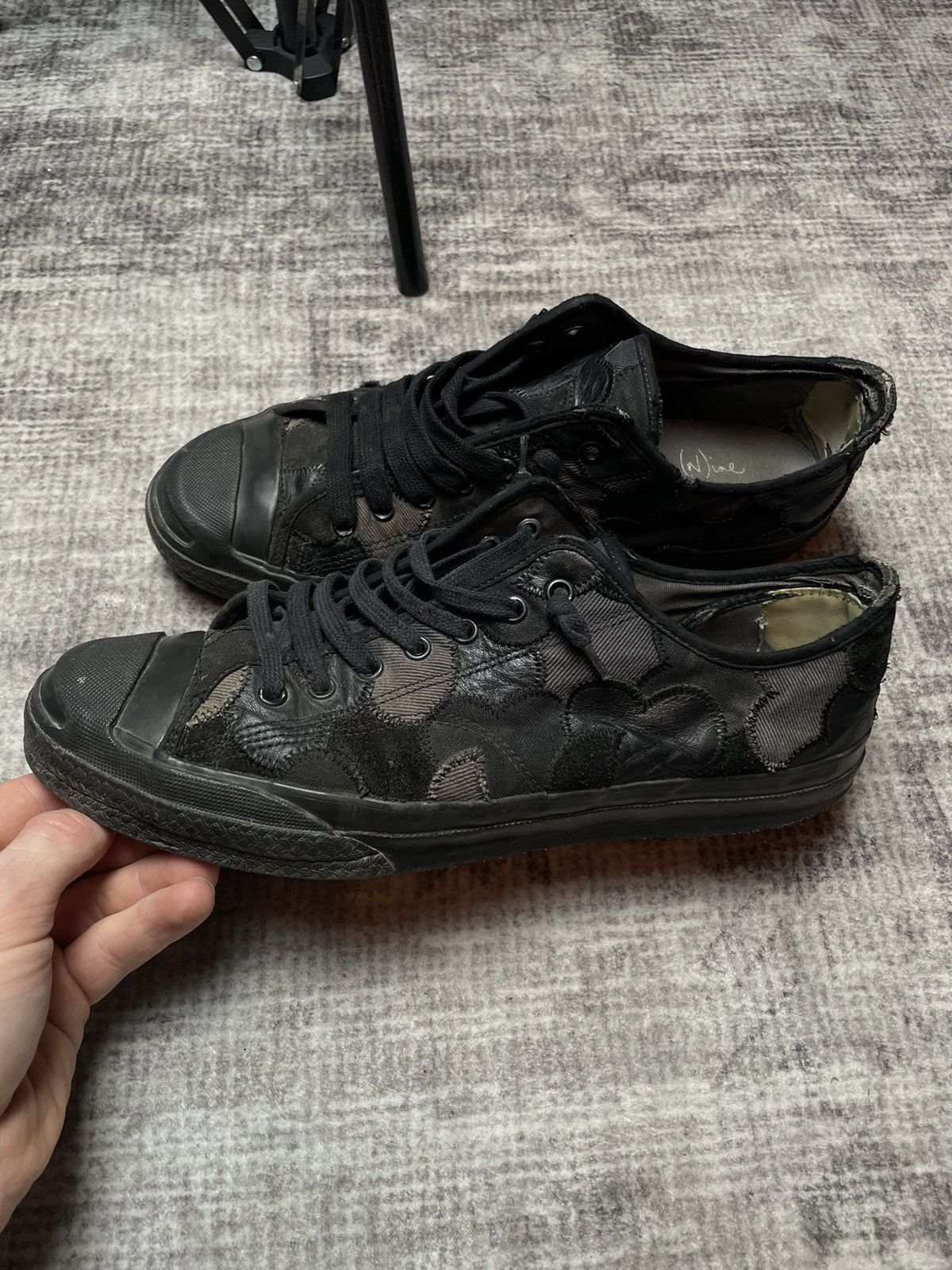 Number (N)ine AW03 Touch Me Im Sick Heart Patch Converse