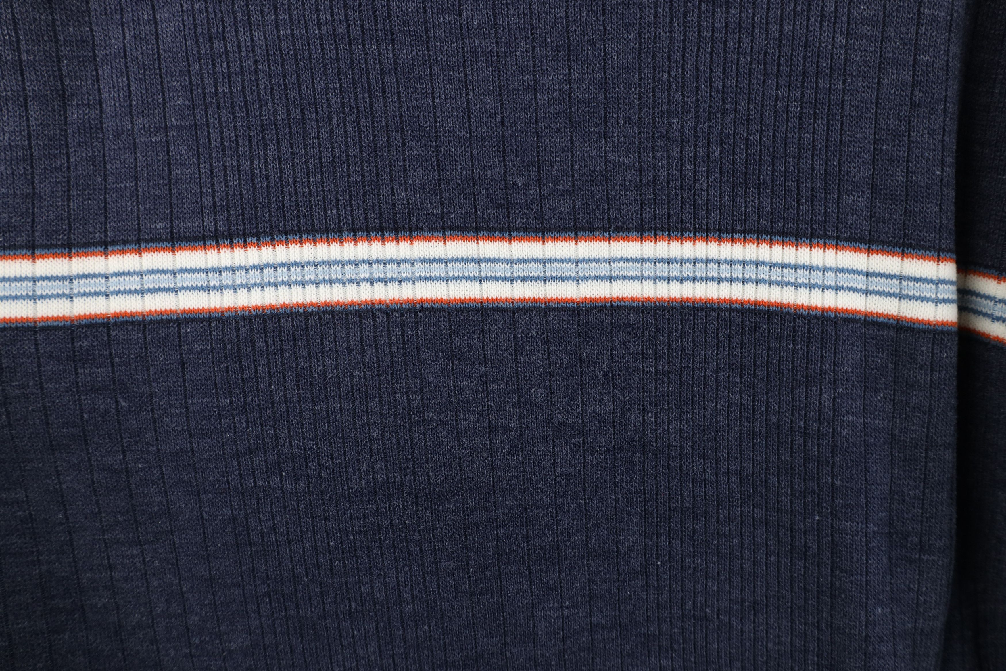 Vintage Vintage 90s Y2K Streetwear Block Ribbed Knit Sweater Blue Size US XL / EU 56 / 4 - 6 Thumbnail
