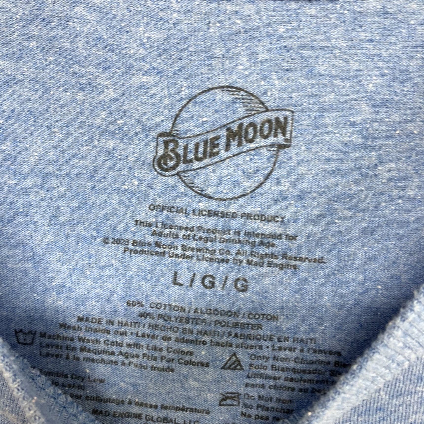 Vintage Blue Moon Shirt Men's Large Blue Short Sleeve Beer Shirt Sleeve Graphic Thin Size US L / EU 52-54 / 3 - 5 Thumbnail