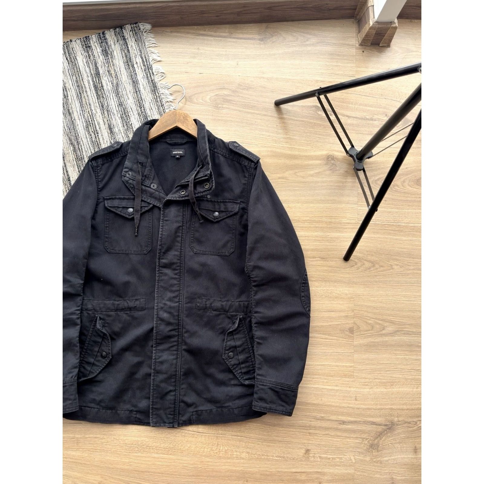 Diesel DIESEL VINTAGE JACKET Cotton DENIM Black S Men Size US S / EU 44-46 / 1 - 2 Thumbnail