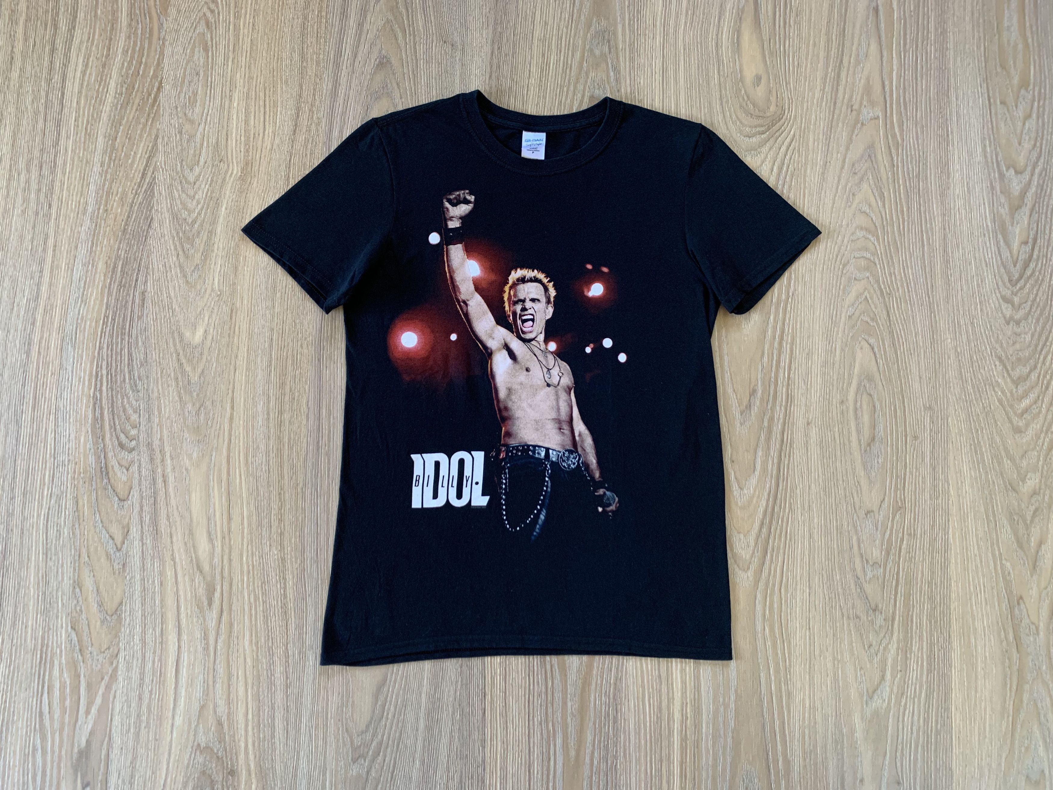 image of Band Tees x Gildan Billy Idol 2014 T Shirt in Black, Men's (Size Small)