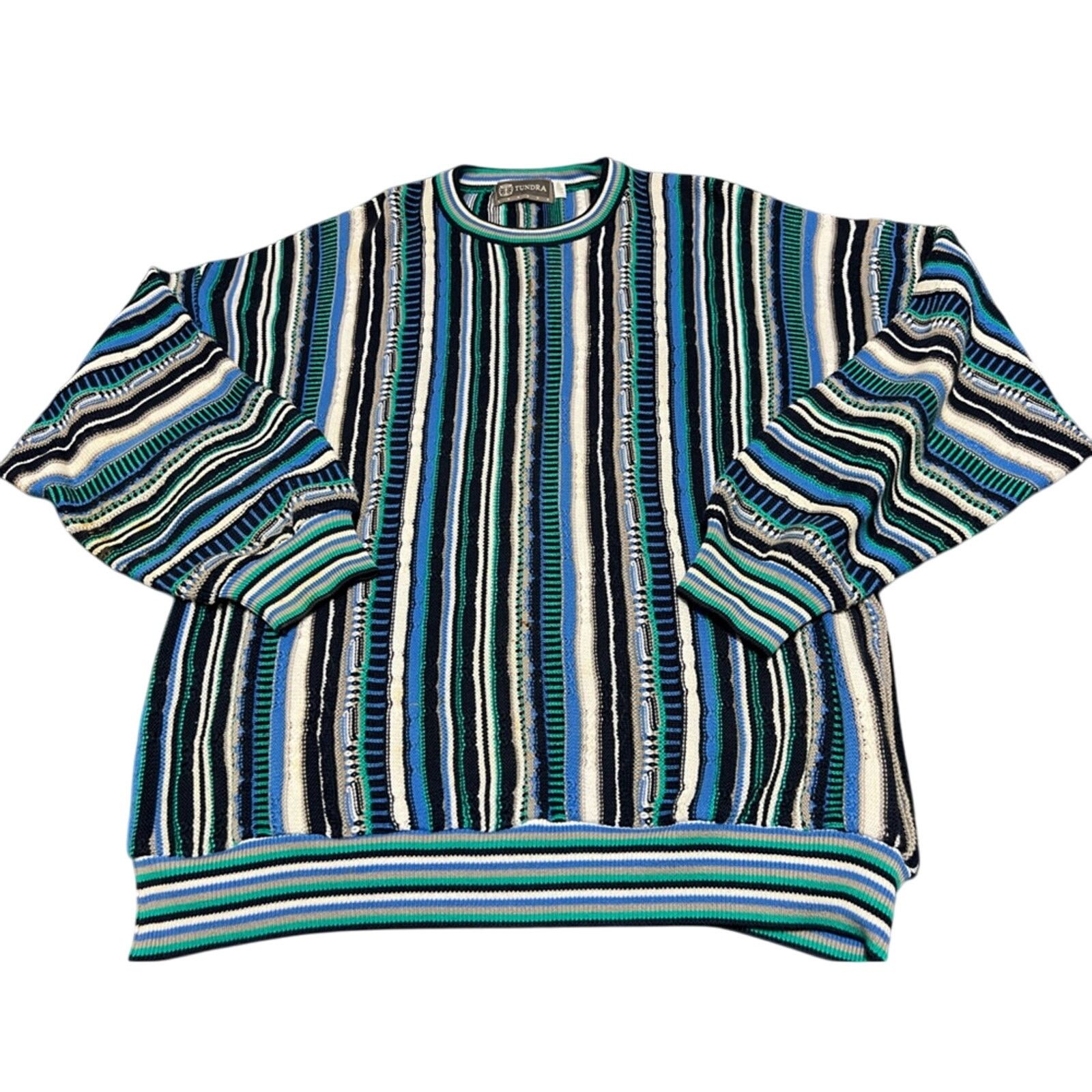 Tundra Vintage Tundra 3D Knit Coogi Style Crewneck Sweater ’s 90’s Size US L / EU 52-54 / 3 - 1 Thumbnail