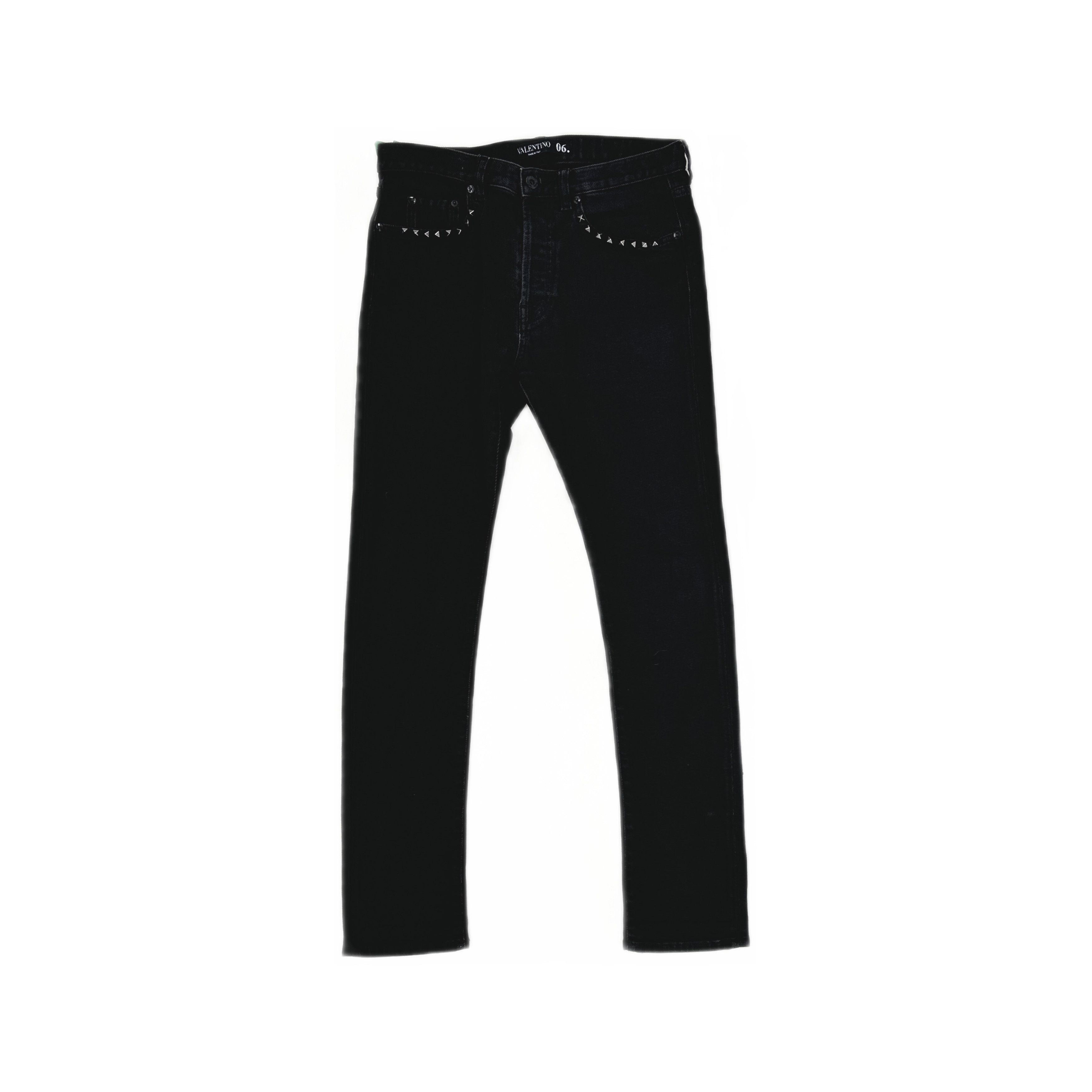 Valentino Valentino Stud Detail Black Denim Jeans Size 30 Size US 30 / EU 46 - 1 Thumbnail