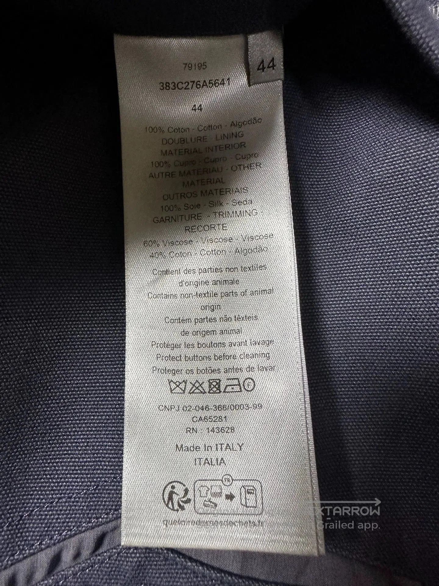 Dior Dior Navy Blue Suit Jacket with Tie. Size US M / EU 48-50 / 2 - 5 Thumbnail