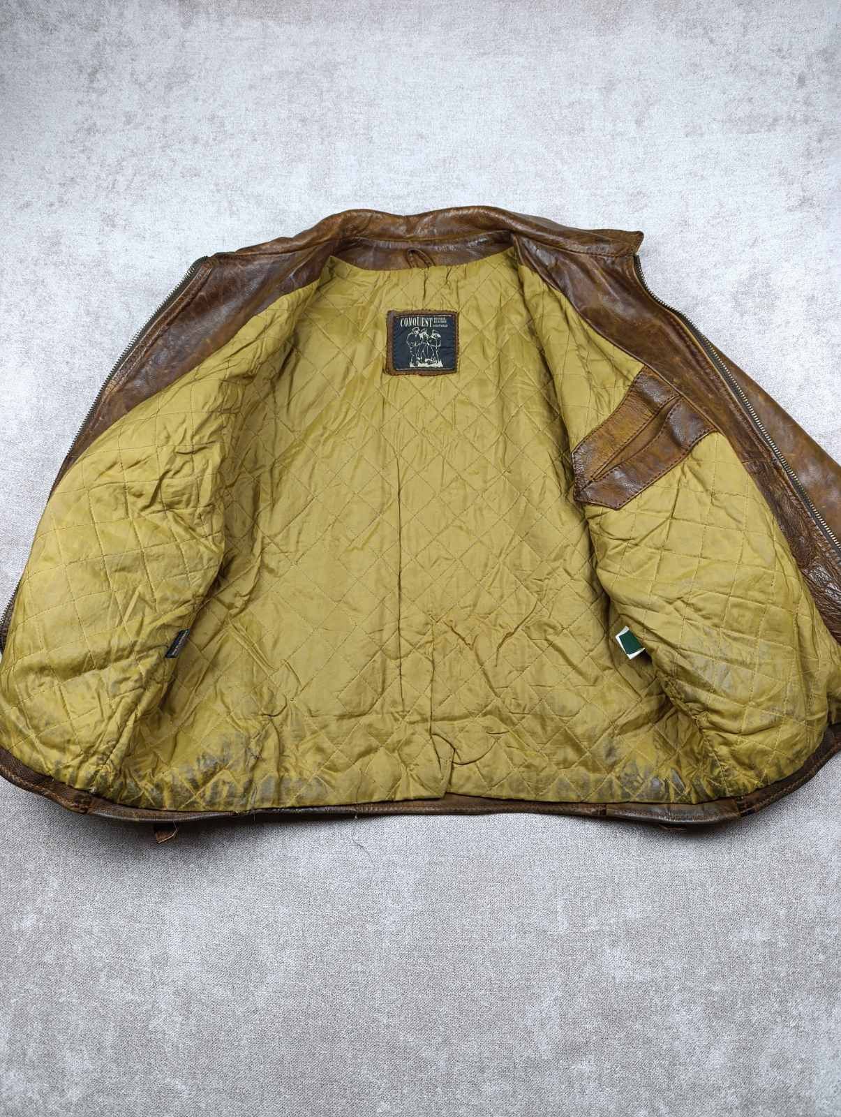 Vera Pelle CONQUET VERA PELLE VINTAGE LEATHER MENS FLYING JACKET Size US M / EU 48-50 / 2 - 11 Thumbnail