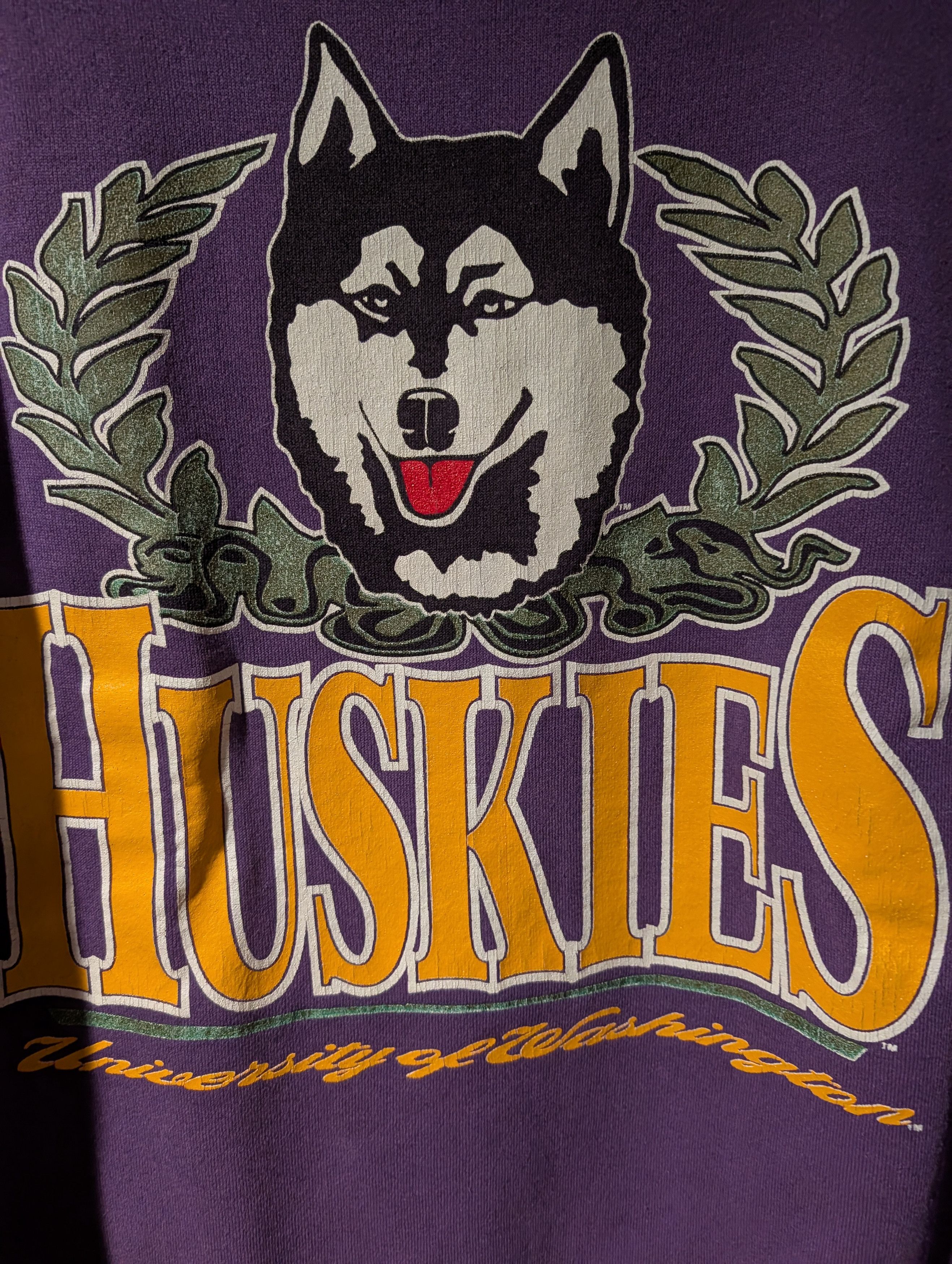 NCAA Vintage 90s Washington Huskies College Football Sweatshirt Size US L / EU 52-54 / 3 - 2 Thumbnail