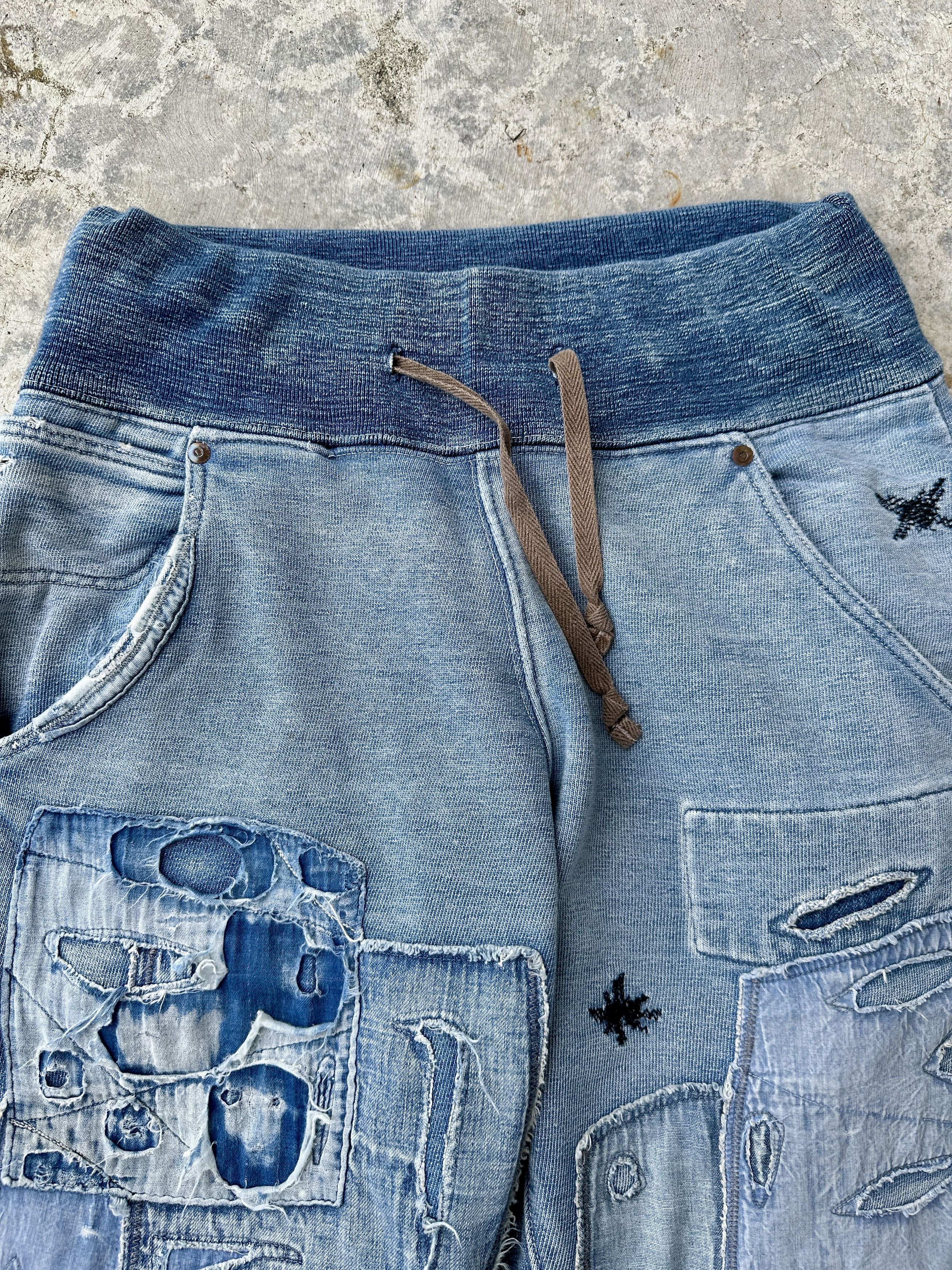 Kapital Kountry 2009 Buckleback denim Old man and the sea Boro Sweatpants Size US 33 - 3 Thumbnail