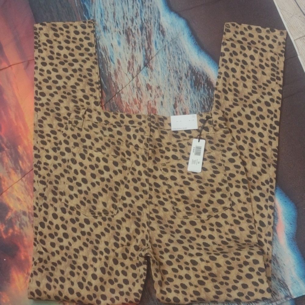 WeWoreWhat WEWOREWHAT stiletto slit leopard jeans size 32 Size 32" / US 10 / IT 46 - 6 Thumbnail