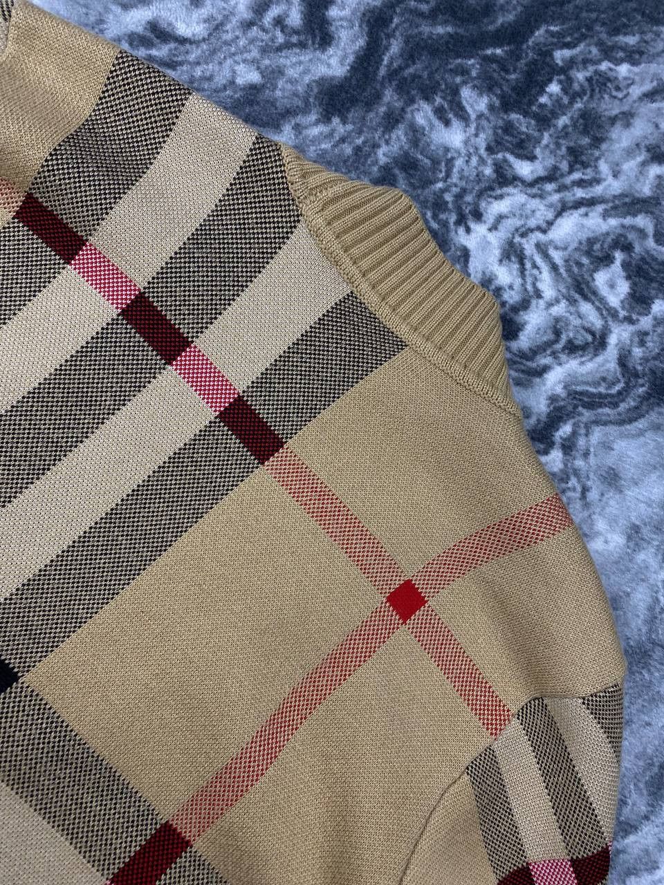 Burberry Burberry Nova Check Cardigan Wool Knit Women Size M Beige Size US M / EU 48-50 / 2 - 11 Thumbnail