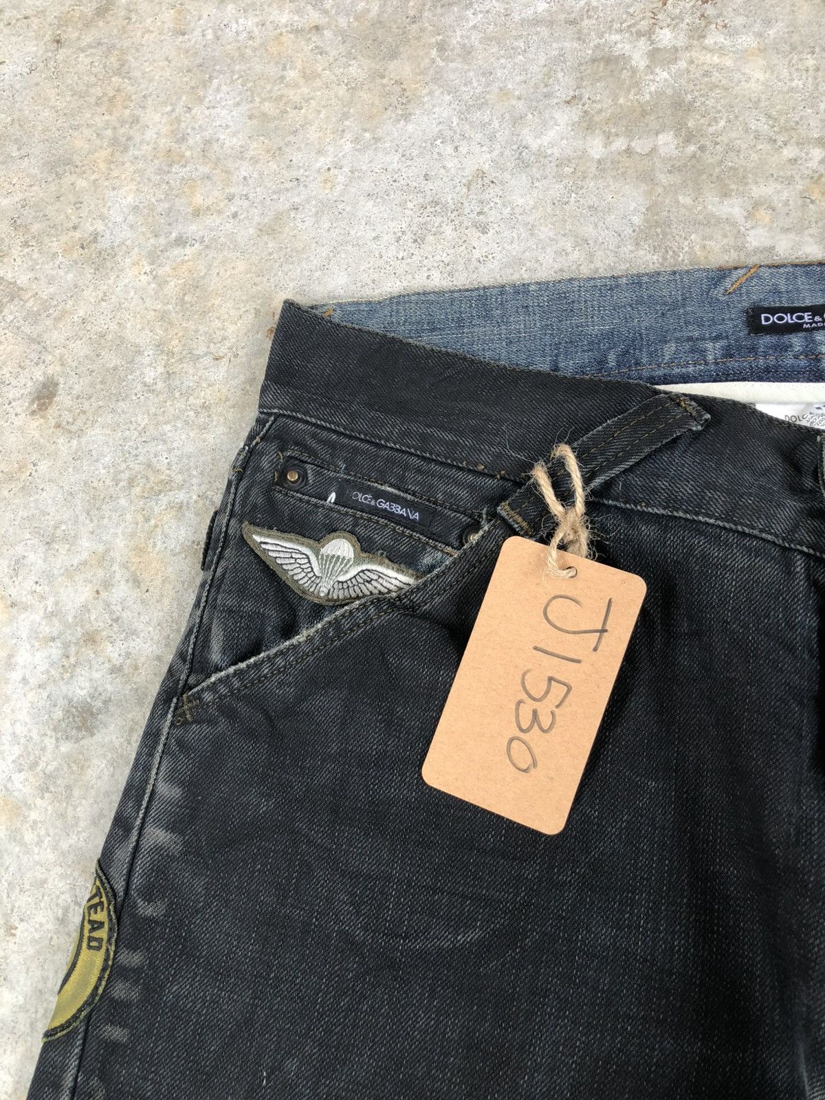 Dolce & Gabbana Dolce Gabbana Waxed Denim Wide Patchwork Size US 32 / EU 48 - 14 Thumbnail