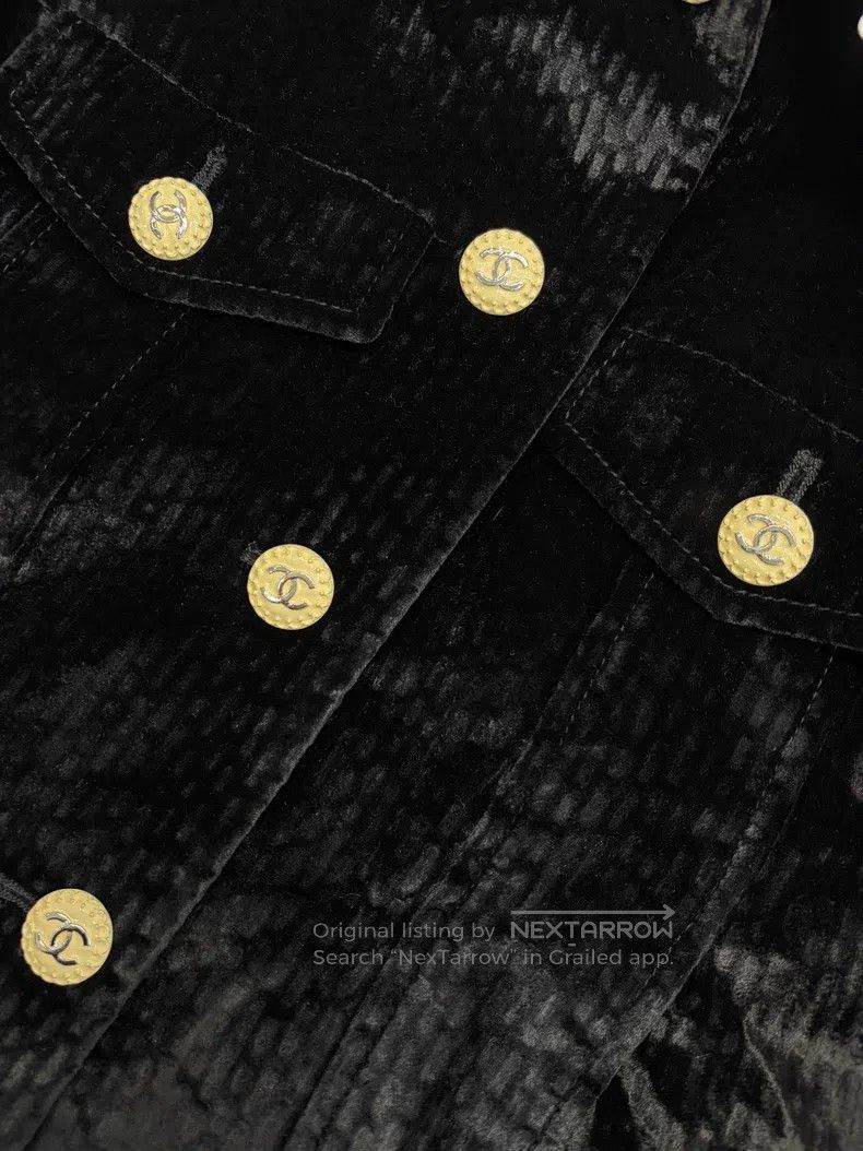 Chanel Chanel Black and yellow corduroy short jacket Size XS / US 0-2 / IT 36-38 - 3 Thumbnail