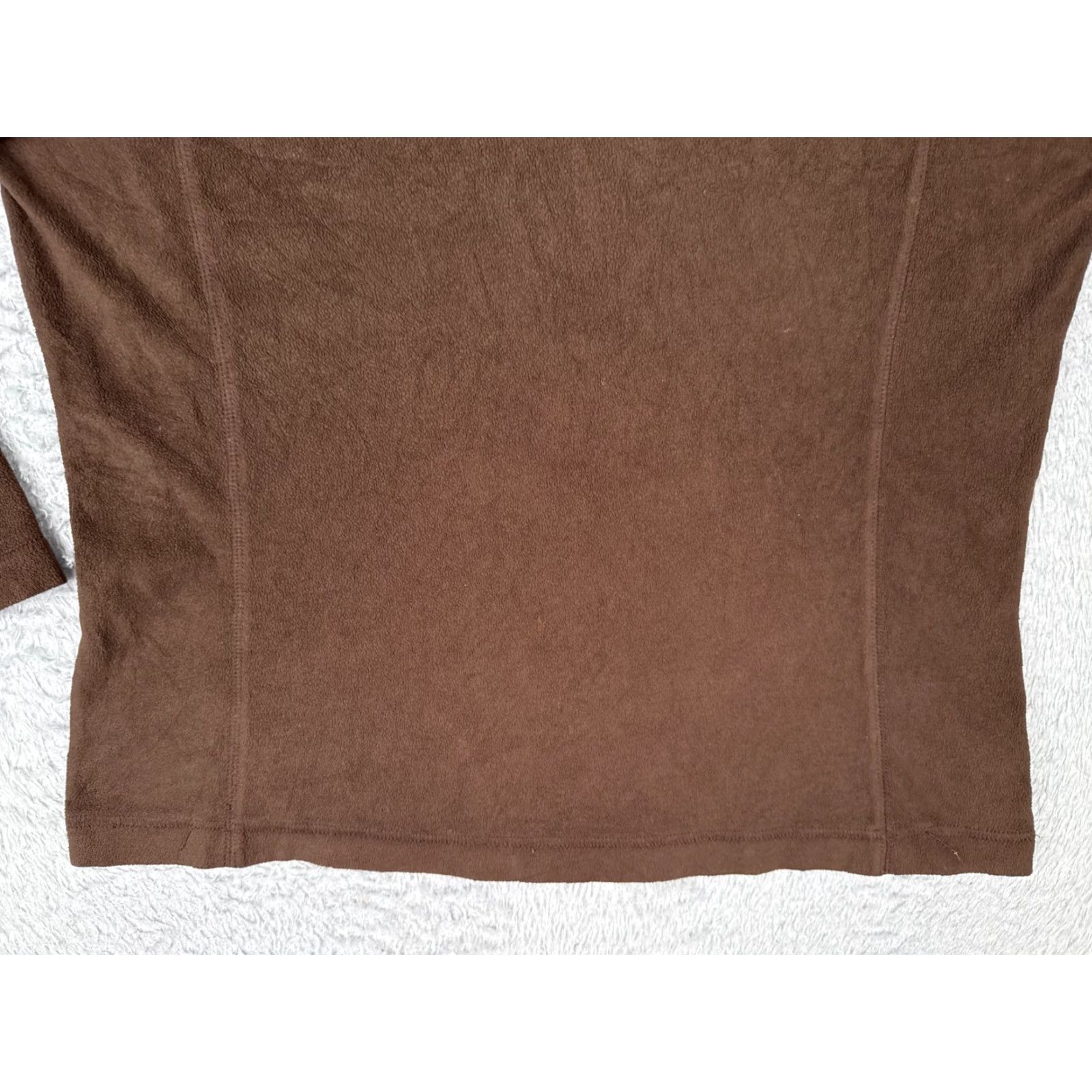 Vintage Columbia Fleece Sweater Women Large Brown 1/4 Zip Pullover Print Hike Walk Camp Size L / US 10 / IT 46 - 5 Thumbnail
