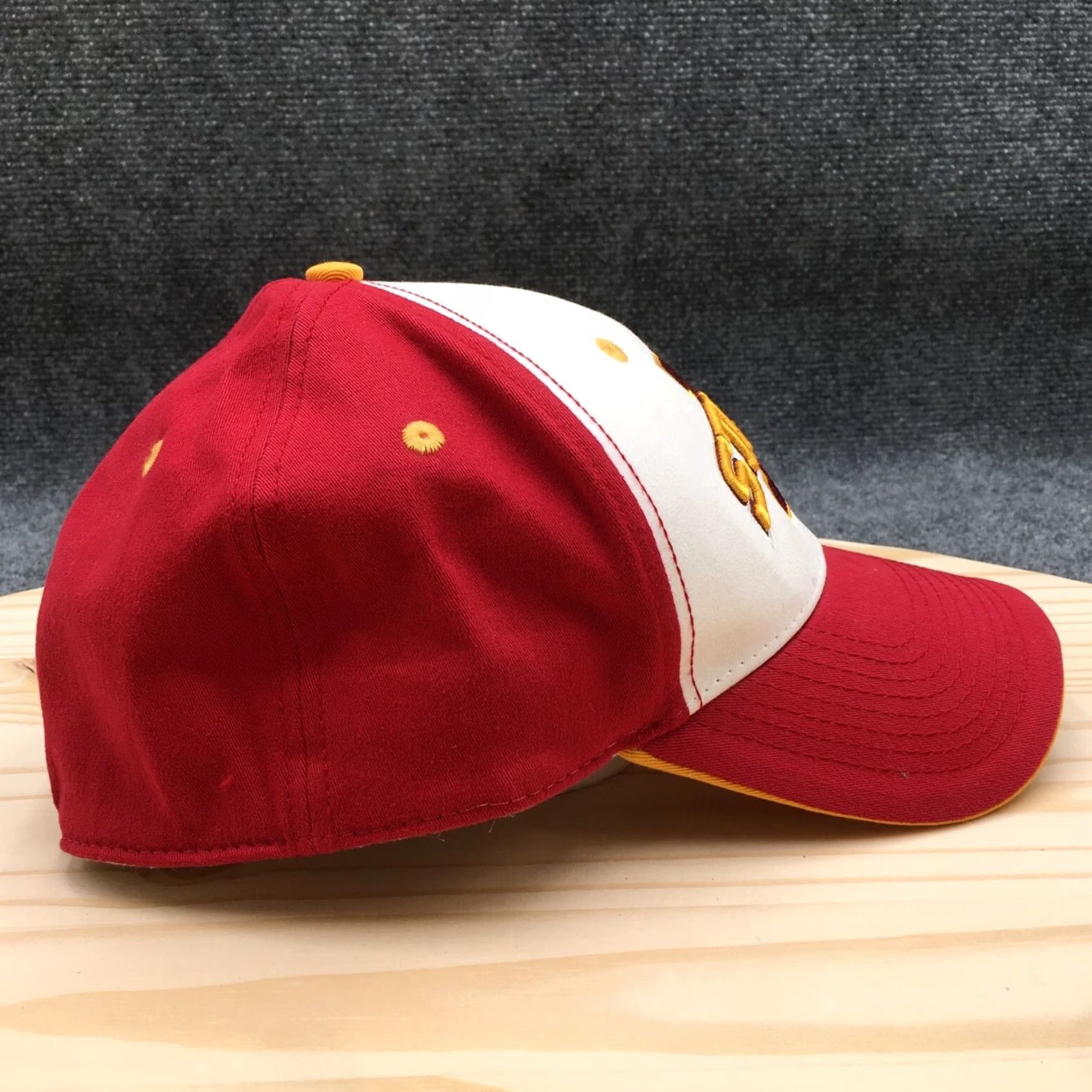 Vintage Iowa State University Cyclones Hat Baseball Cap Fitted One Size Red White Mens Size ONE SIZE - 6 Thumbnail
