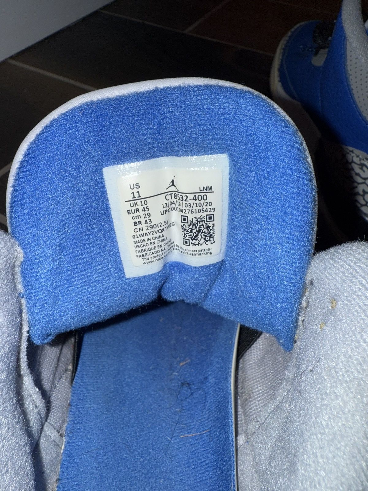 Jordan Brand Jordan 3 Varsity Royal Size US 11 / EU 44 - 4 Thumbnail