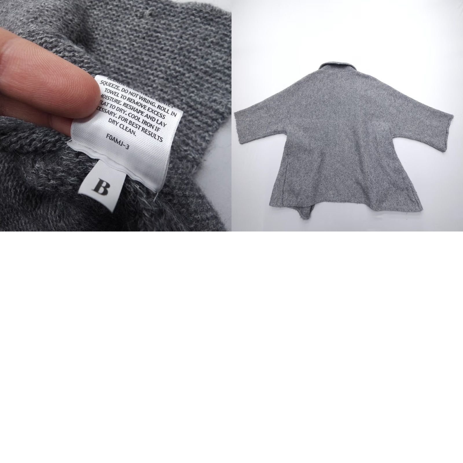 Eileen Fisher Eileen Fisher Cardigan Womens L Alpaca Wool Blend Open Shawl Chunky Knit Casual Sleeve 3/4 Fashion Fastenerless Open Pockets NecklaceNotIncluded Size L / US 10 / IT 46 - 9 Thumbnail