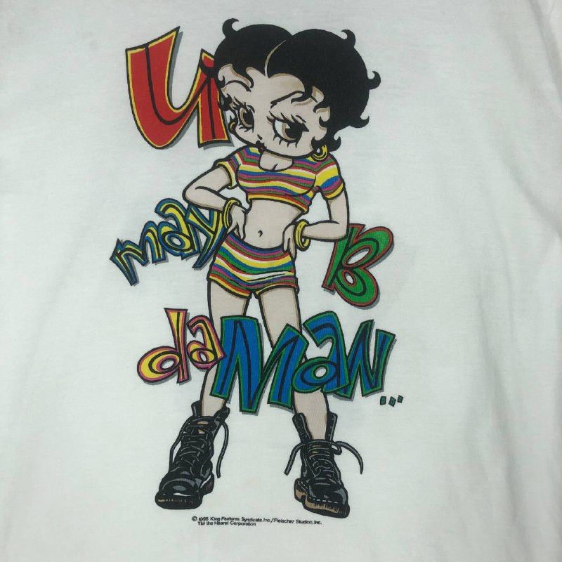 Cartoon Network Vtg 90s Betty Boot " U May B da Man, But I'm da Women" Tee Size S / US 4 / IT 40 - 6 Thumbnail