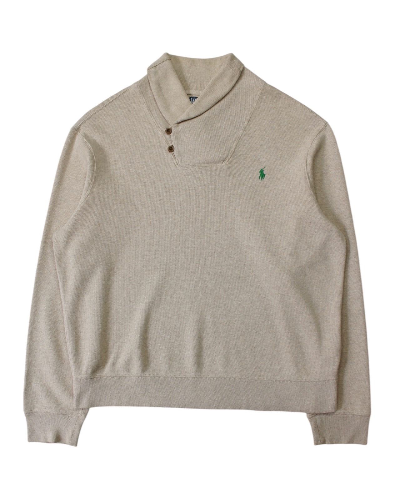 2000S POLO BY RALPH LAUREN SHAWL COLLAR SWEATSHIRT