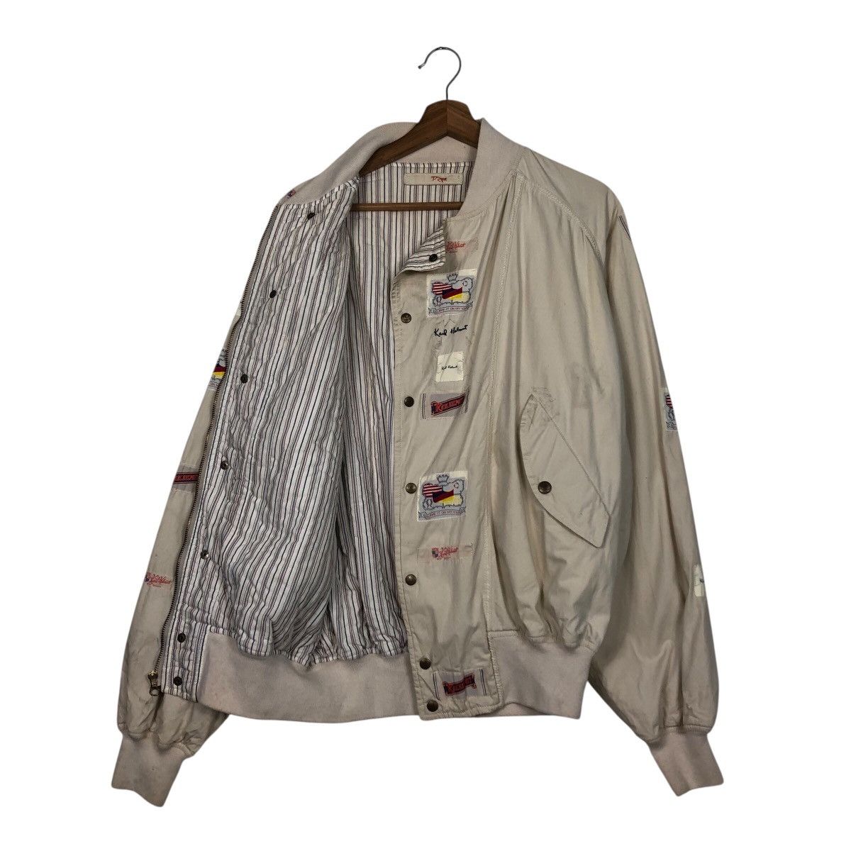 Japanese Brand 📌Vintage Bomber Jacket Karl Helmut Patches Issey Miyake Size US L / EU 52-54 / 3 - 12 Thumbnail