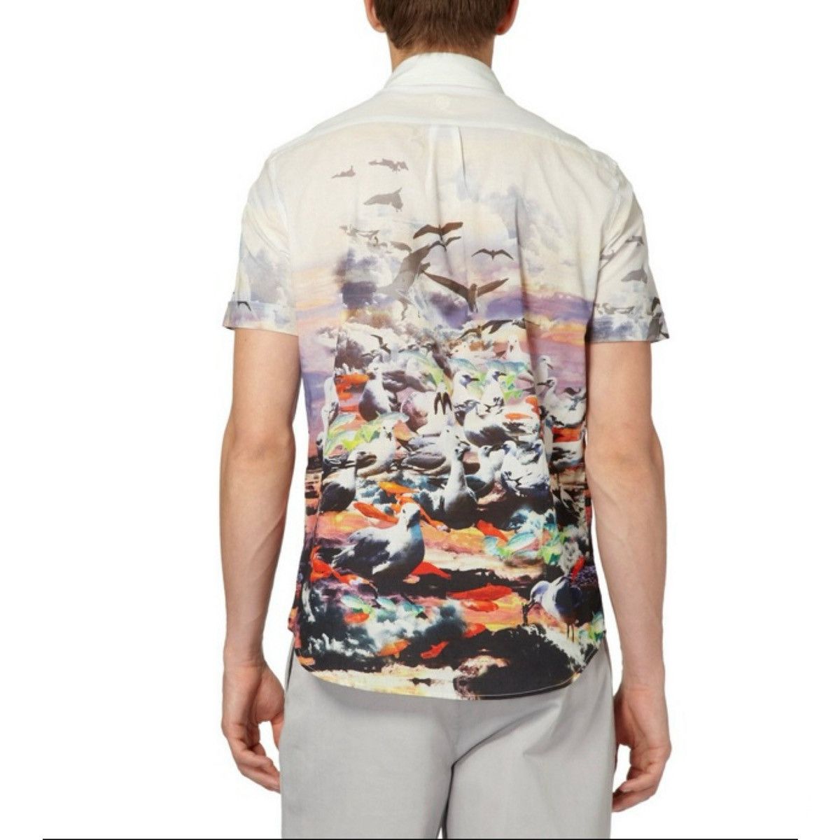 Alexander McQueen Bird Print Shirt Size US M / EU 48-50 / 2 - 2 Thumbnail