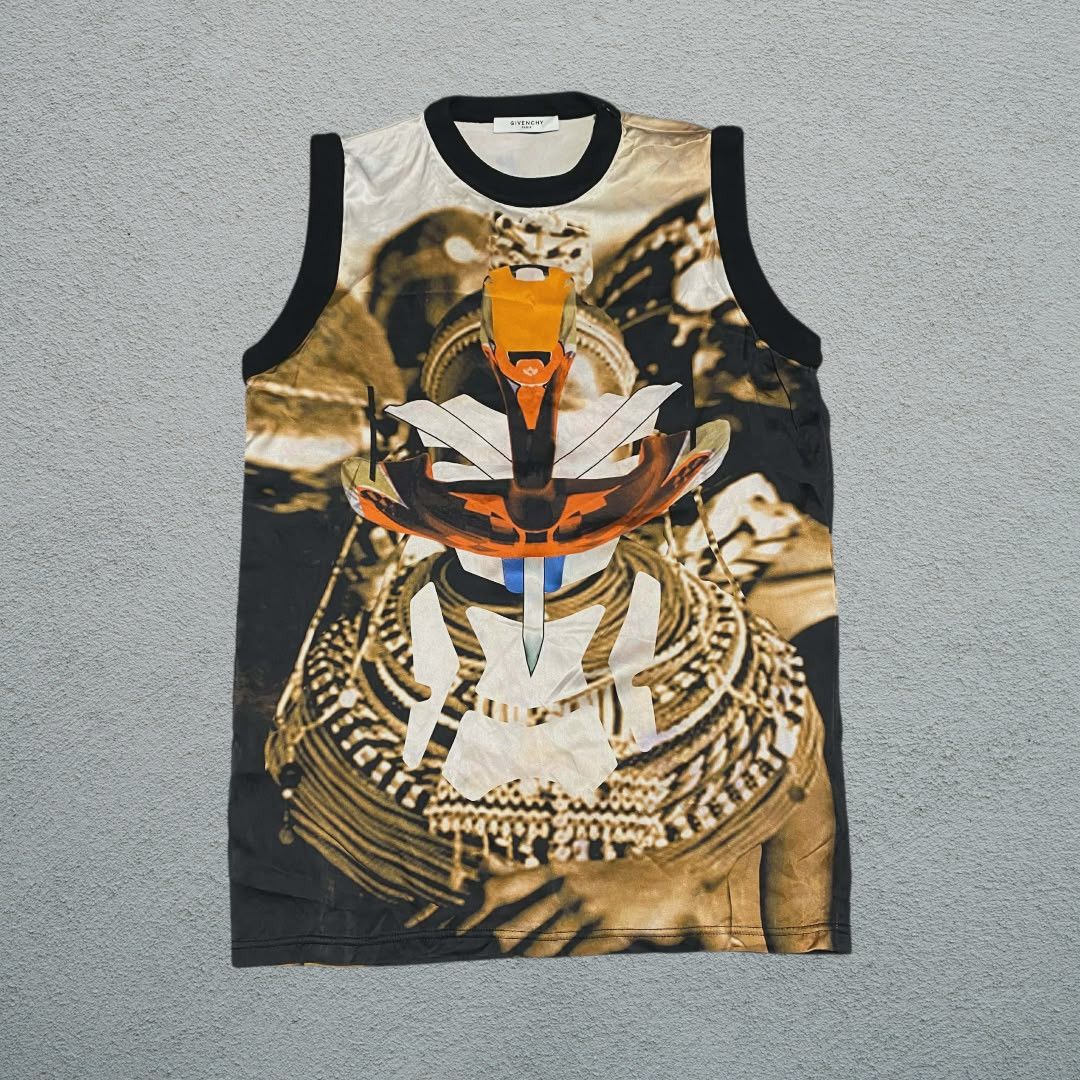 Givenchy SS14 GIVENCHY SILK AFRICAN JAPANESE PRINTED SLEEVELESS TOP Size S / US 4 / IT 40 - 1 Thumbnail