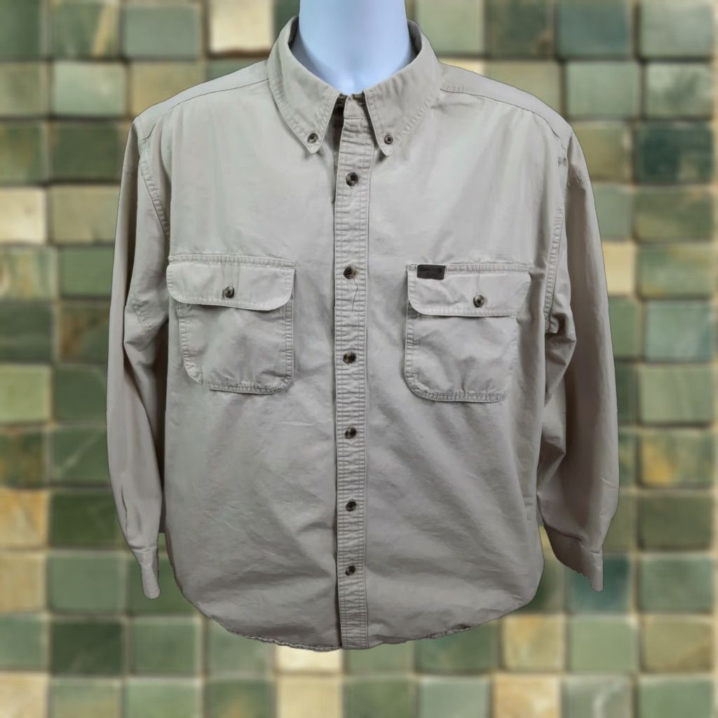 Vintage VINTAGE Gander Mountain Guide Series Large Canvas Flannel Button Up Shirt Men's Size US L / EU 52-54 / 3 - 1 Thumbnail