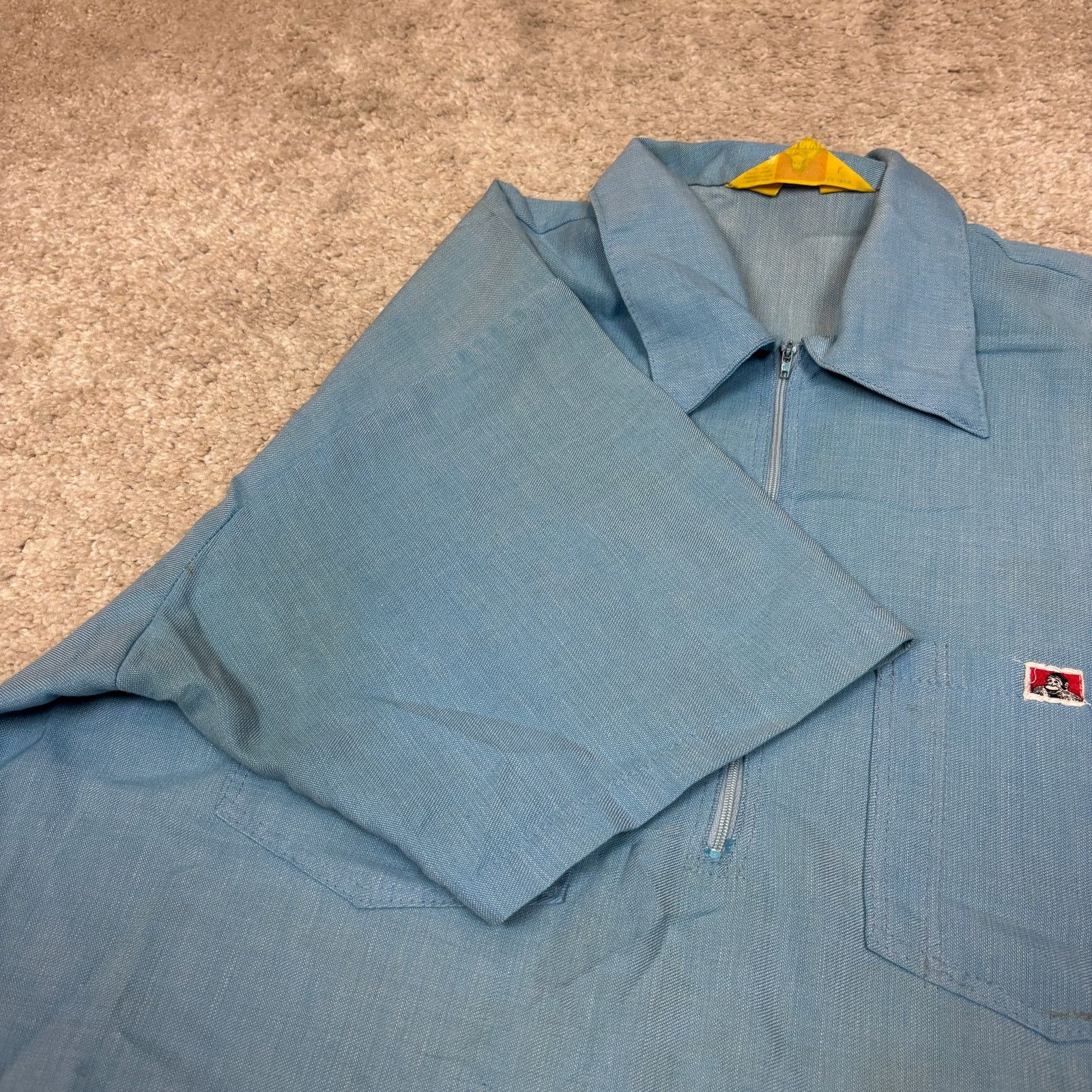 Ben Davis × Vintage Vintage 70s Ben Davis Half Zip Work Shirt Men's Large Rare Size US L / EU 52-54 / 3 - 6 Thumbnail
