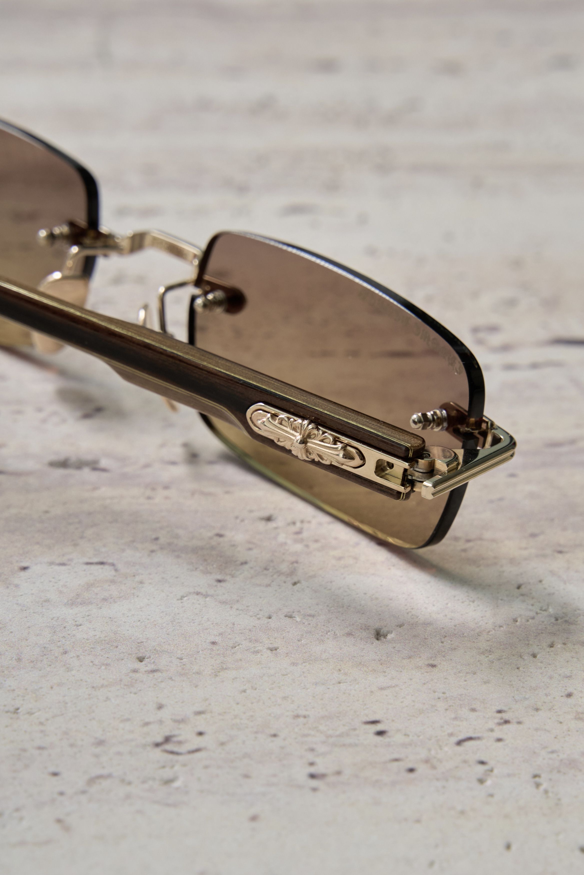 Chrome Hearts CROME HEARTS DEEP I Gold Plated/Wood Ebony Size ONE SIZE - 4 Thumbnail