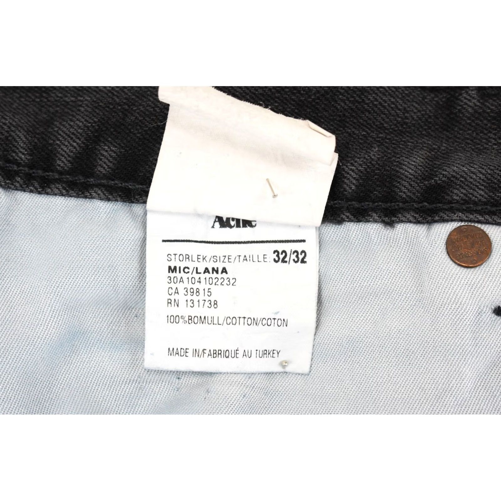 Vintage ACNE Mic Lana Jeans Men's W32/L32 Regular Fit Fade Effect Zip Fly Blue Denim Casual Regular Mens Size US 32 / EU 48 - 7 Thumbnail