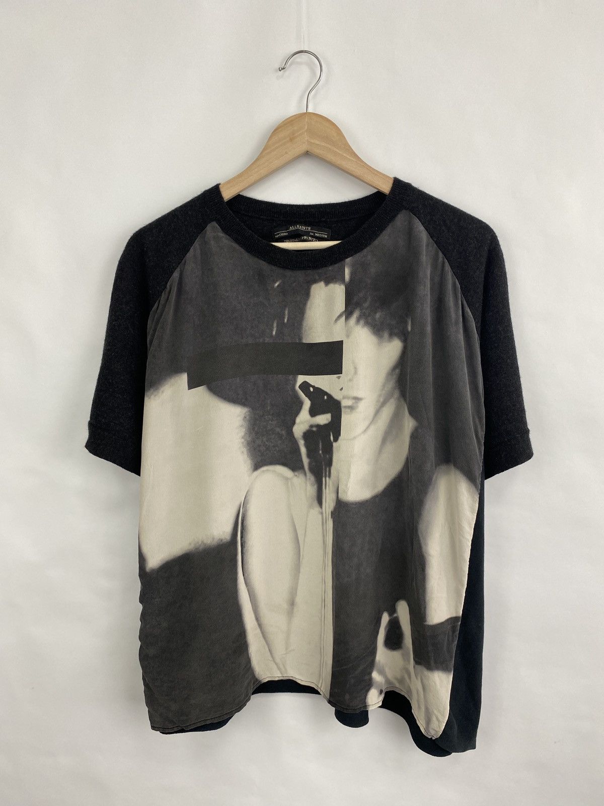 Allsaints Y2K Allsaints Bjork Style Silk Wool T-Shirt Rare Retro Hype Size M / US 6-8 / IT 42-44 - 3 Thumbnail