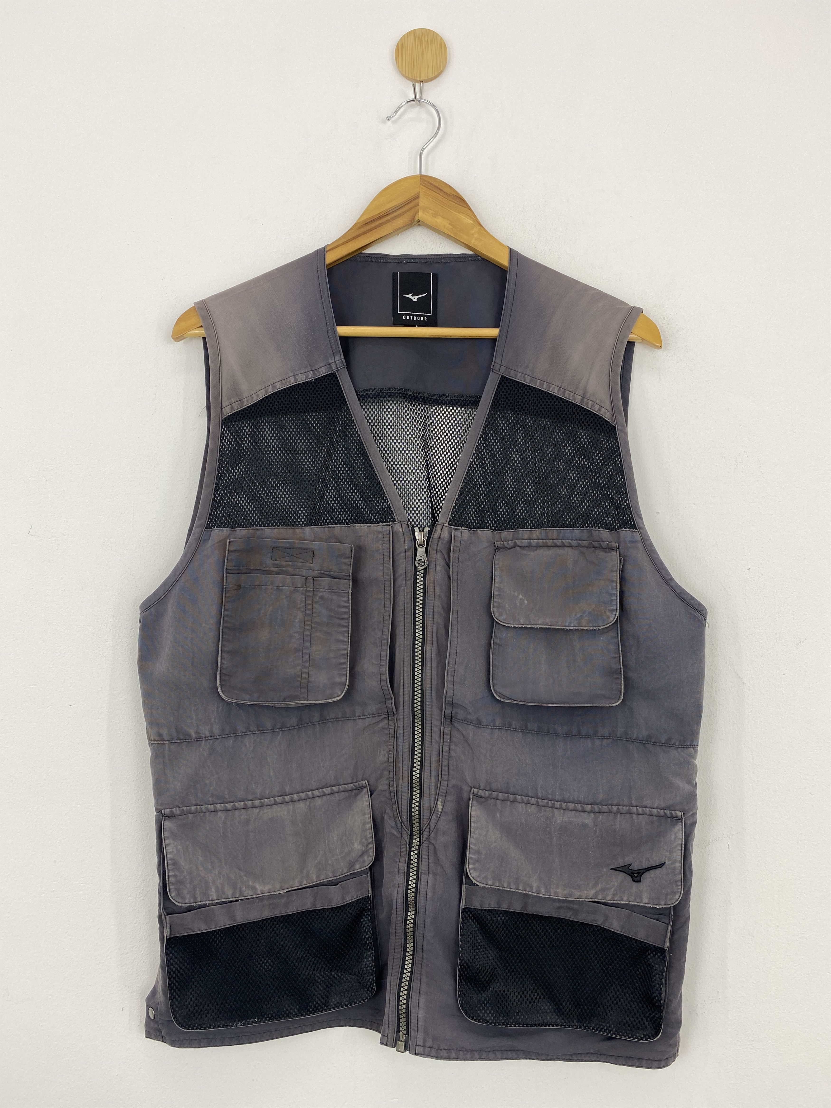 Japanese Brand Vintage Mizuno Outdoor Multi Pocket Tactical Vest J1839 Size US XL / EU 56 / 4 - 1 Thumbnail