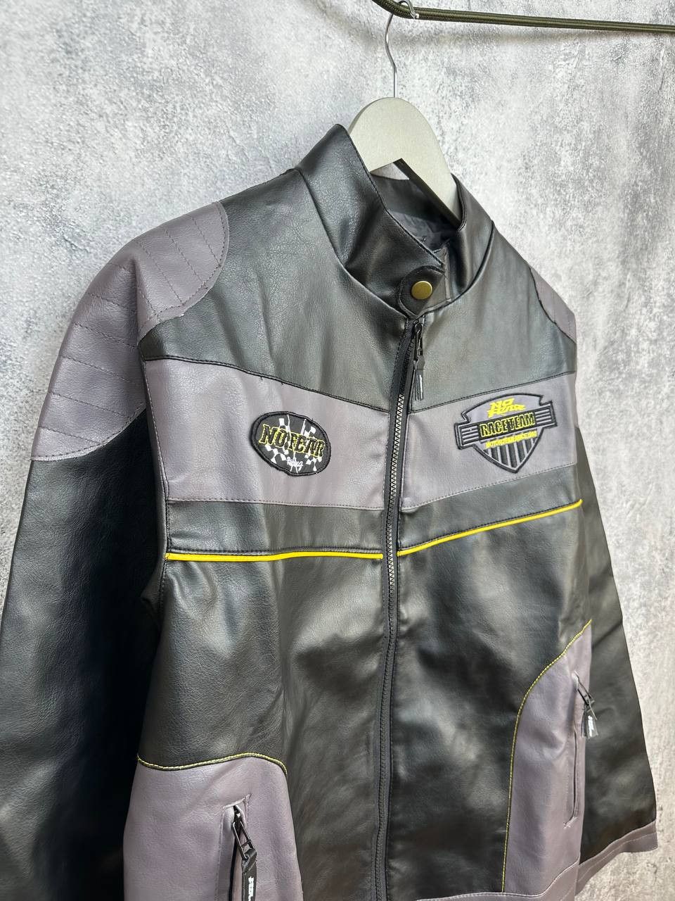No Fear No Fear Racing Faux Leather Jacket Moto Biker Patches Zip Size US S / EU 44-46 / 1 - 3 Thumbnail