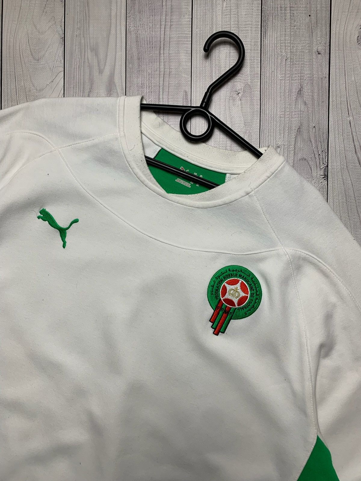Vintage Vintage marocco soccer sweatshirt logo white Size US XL / EU 56 / 4 - 3 Thumbnail
