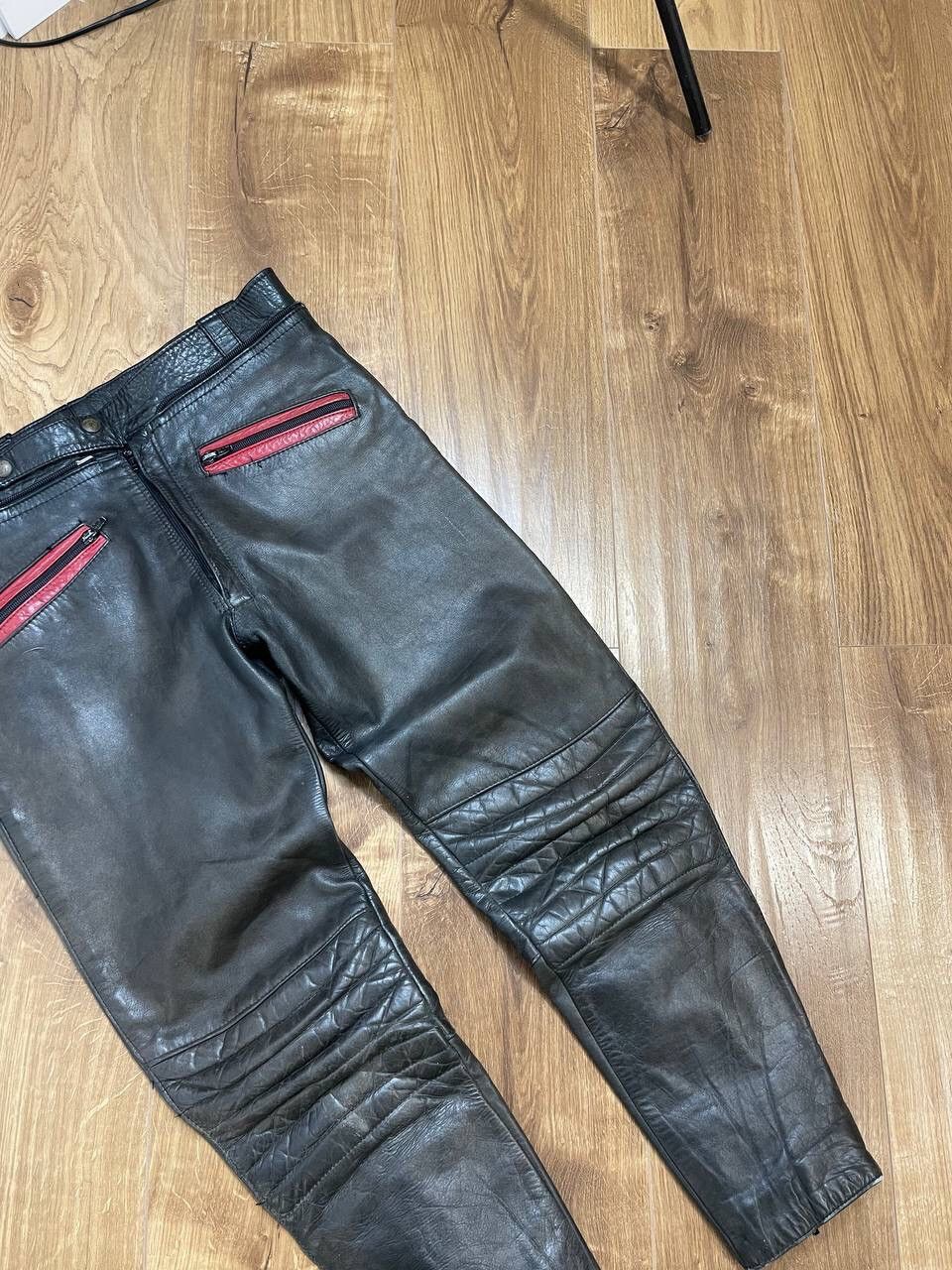 Genuine Leather × Vintage Vintage 90’s Y2K Style Racing Moto Bike Leather Pants Size US 34 / EU 50 - 3 Thumbnail