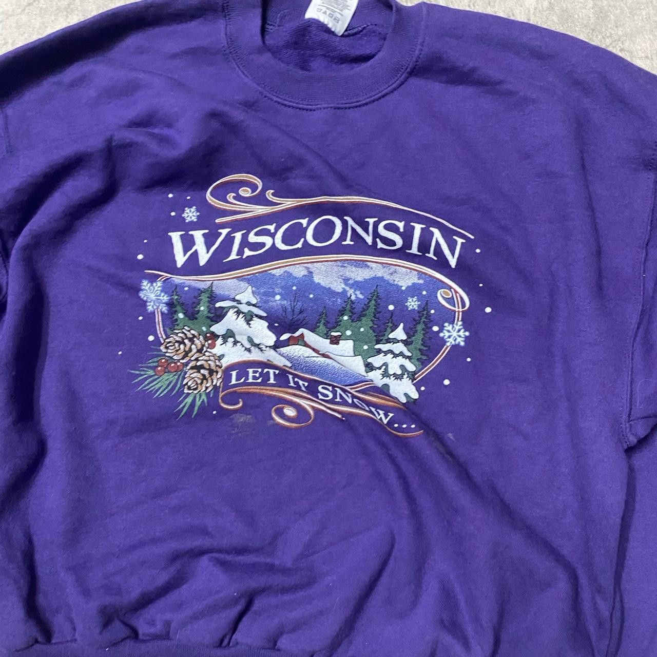 Other Wisconsin Let It Snow vintage crewneck sweatshirt winter Size US M / EU 48-50 / 2 - 2 Thumbnail